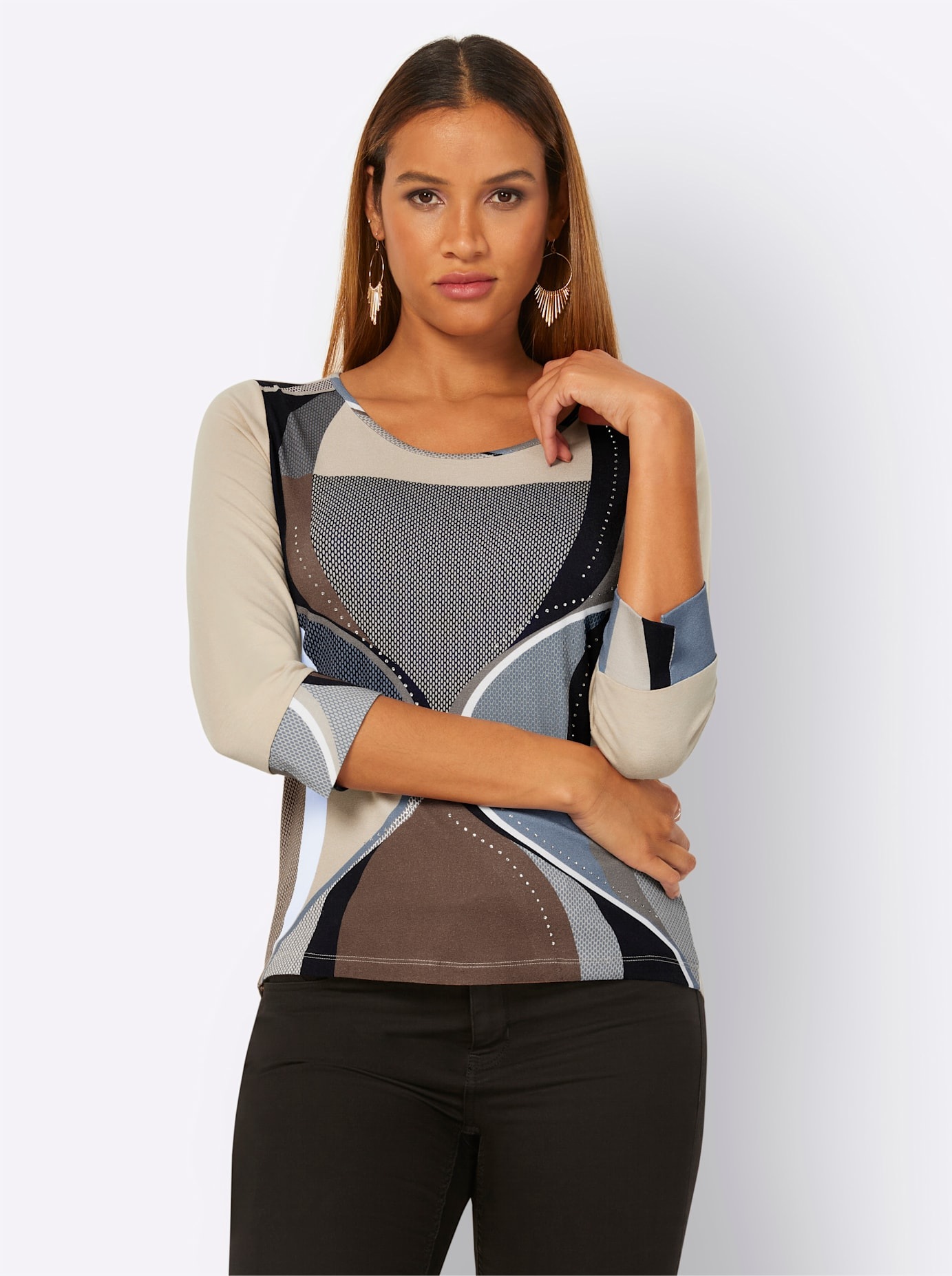 creation L 3/4-Arm-Shirt "Shirt" 1 Stk. tlg. günstig online kaufen