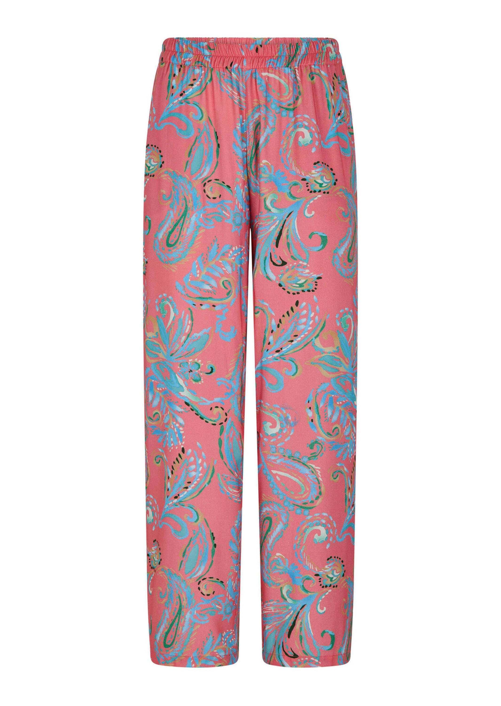 GOLDNER Schlupfhose "Leichte Sommerhose mit Paisley-Print" Eingrifftaschen