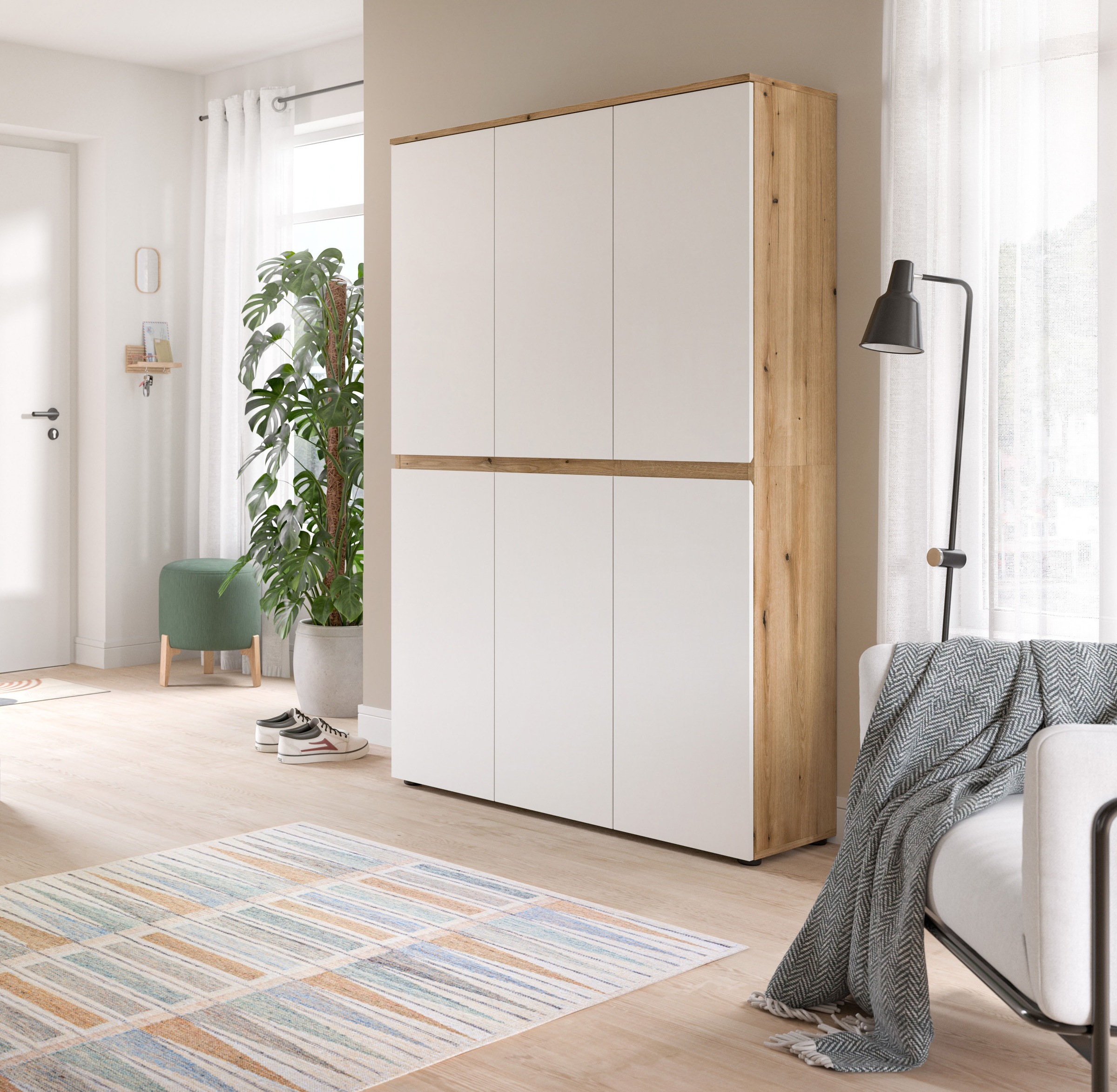 Home affaire Mehrzweckschrank "CIPELA" 1 Stk. tlg. BxH:105x175 cm, viel Sta günstig online kaufen