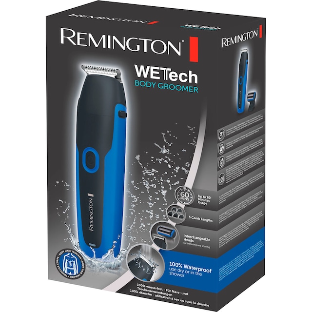 Remington Multifunktionstrimmer »BHT6256 WETTech Body Groomer«, 7 Aufsätze, WETTech  Body Groomer, für Nass & Trockenanwendung | BAUR