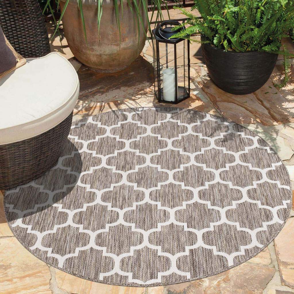 Carpet City Outdoorteppich "Outdoor 462" rund 5 mm Höhe UV-beständig, Flach günstig online kaufen