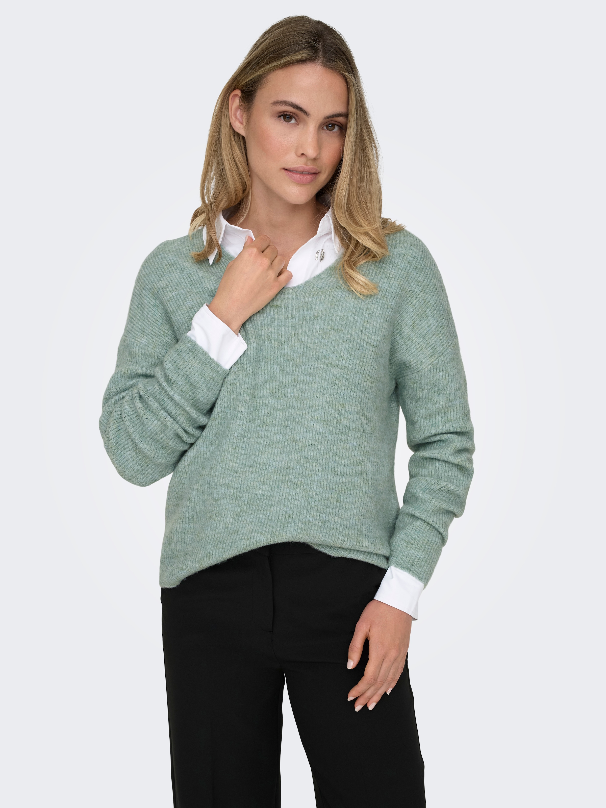 ONLY V-Ausschnitt-Pullover »ONLCAMILLA V-NECK L/S PULLOVER KNT NOOS«