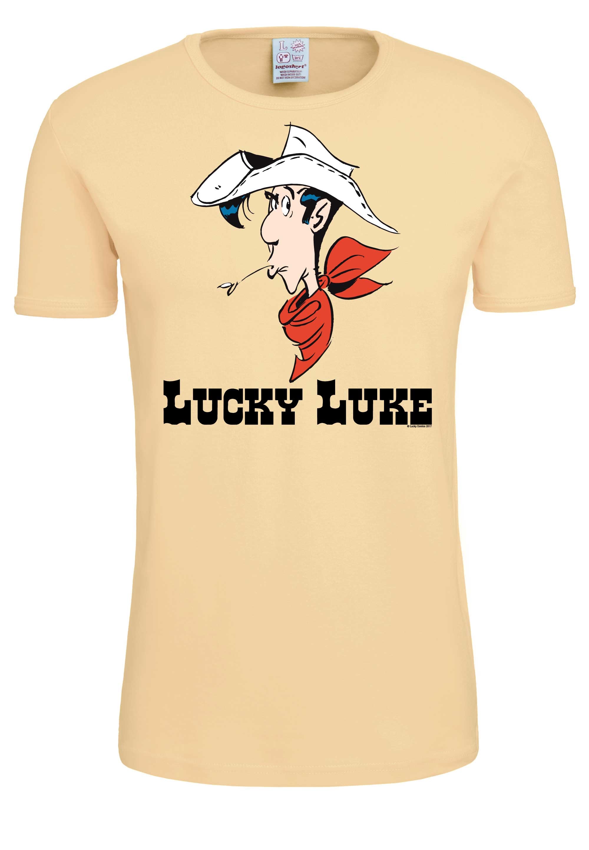 LOGOSHIRT T-Shirt »Lucky Luke Portrait«, mit coolem Print