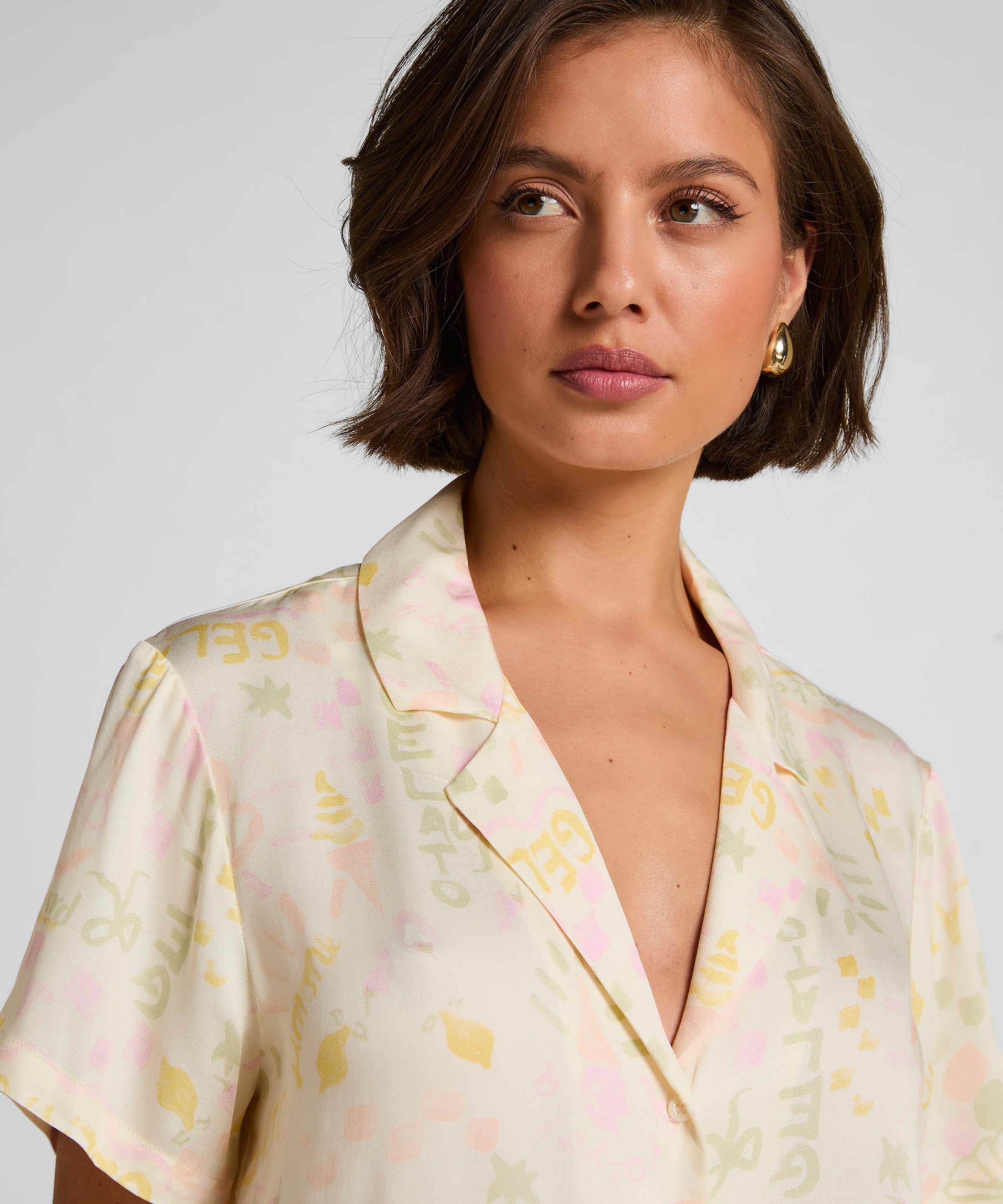 Hunkemöller Pyjama »Satinjacke«