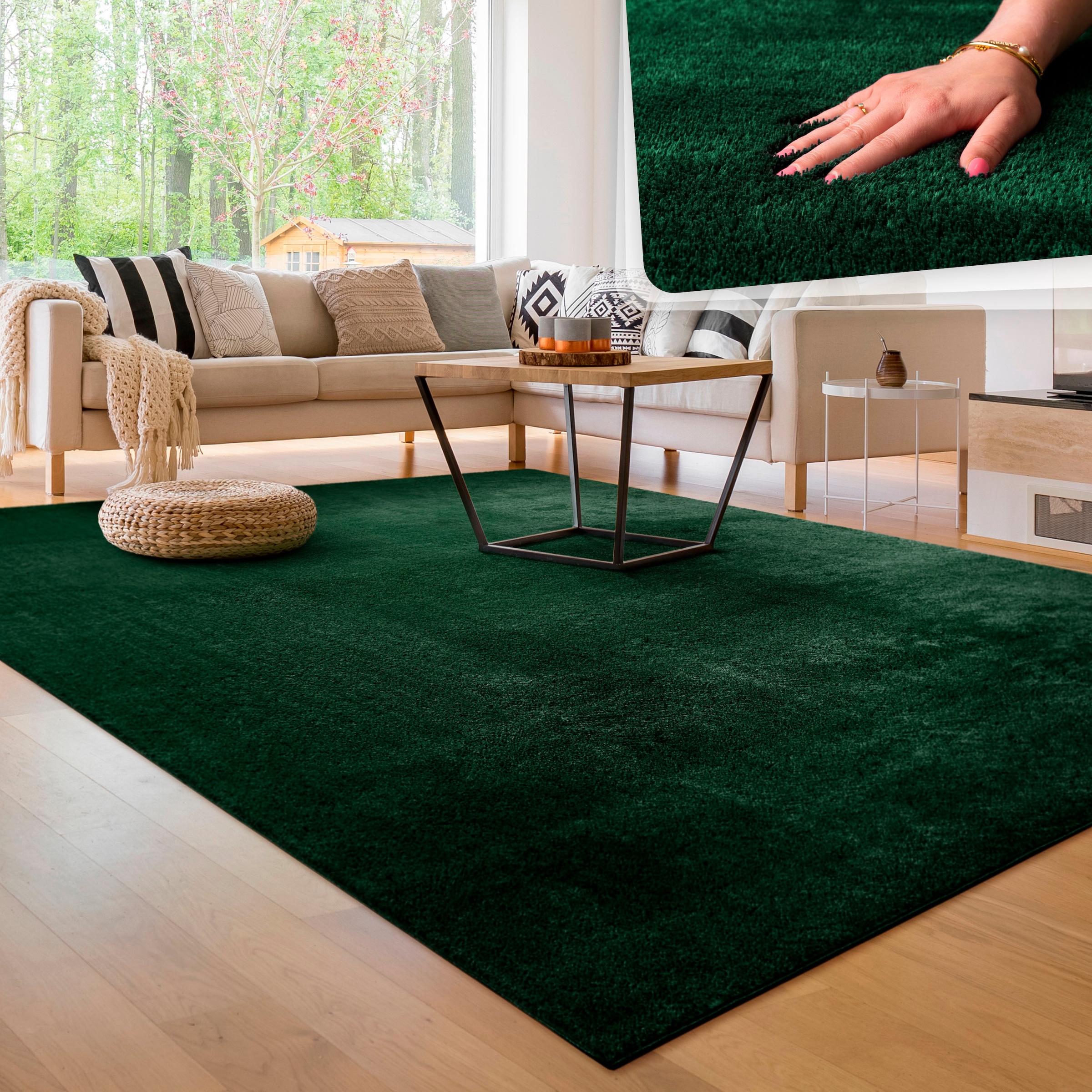 Paco Home Teppich besonders rechteckig, Läufer als waschbar, weich, auch BAUR 630«, erhältlich »Cadiz Uni-Farben, 