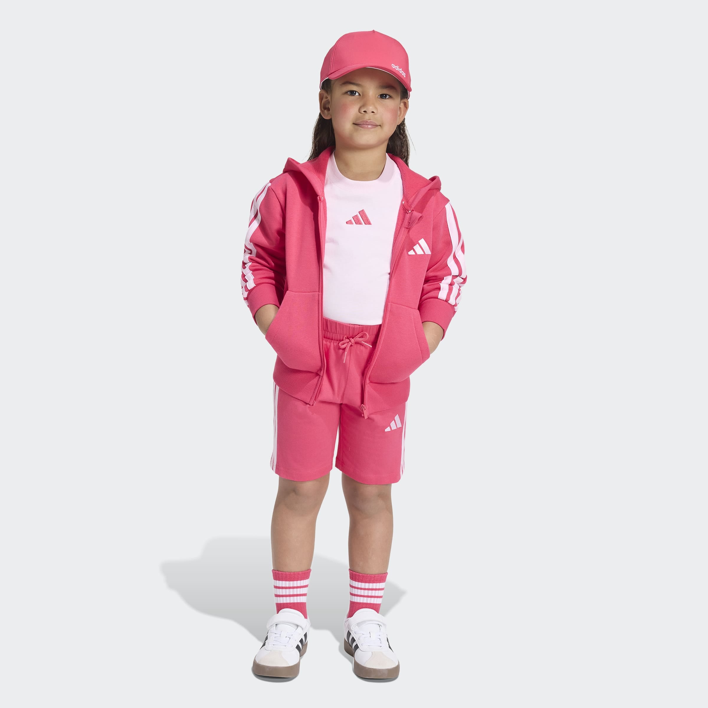 adidas Sportswear Trainingsanzug »LK 3S T-SET 160« 2 für Kinder, mit 2 Teilen, aus Baumwolle