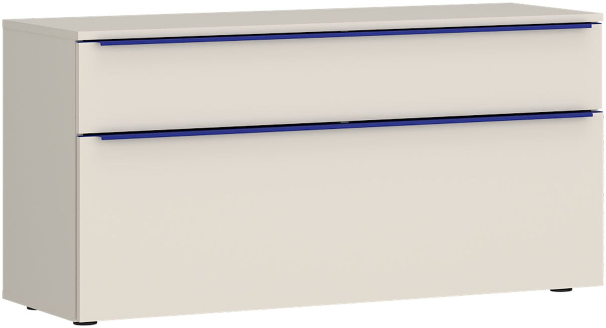 TOM TAILOR HOME Lowboard "COLOR PUZZLE 3 – 1 Klappe 1 Schublade mit farbigem Griff und Füßen" Kommode, Breite 110 cm,mit Klappe und Schublade, viel Stauraum