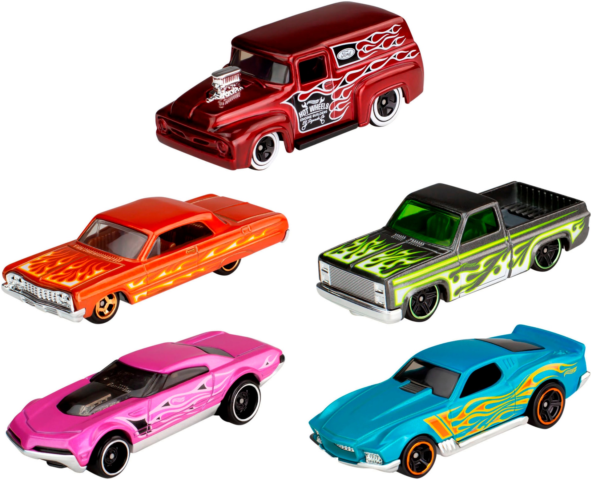 Hot Wheels Spielzeug-Auto »5er Geschenkset«, (Set, 5 tlg.), im Maßstab 1:64, sortiert