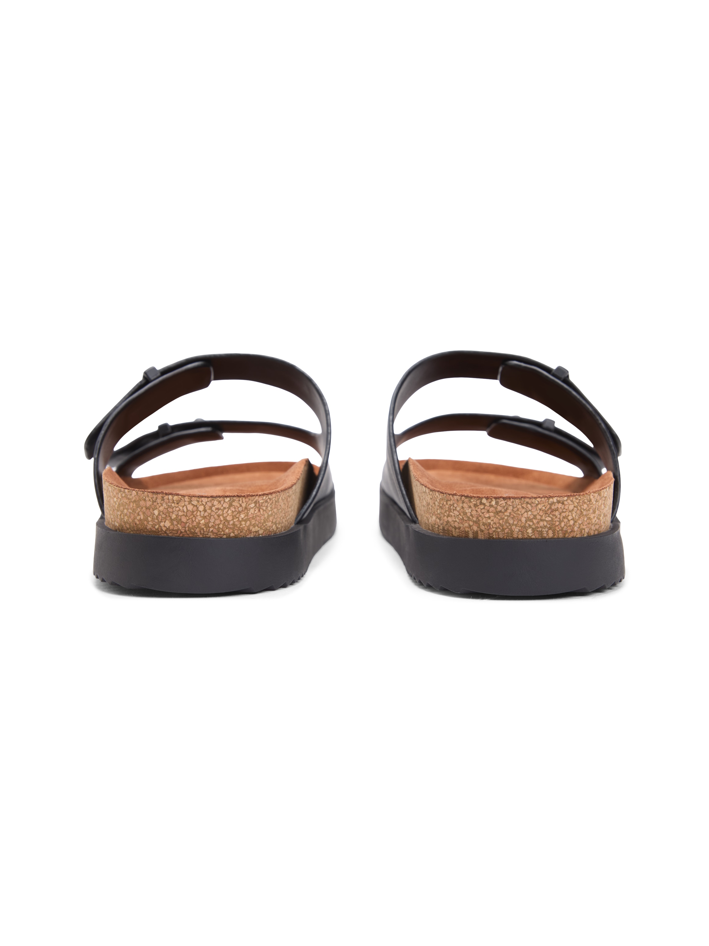 Tommy Hilfiger Pantolette »CORK ADJUSTABLE LTH SANDAL«  Sommerschuh, Bequemschuh, Sandale mit Logoprägung in den Schnallen