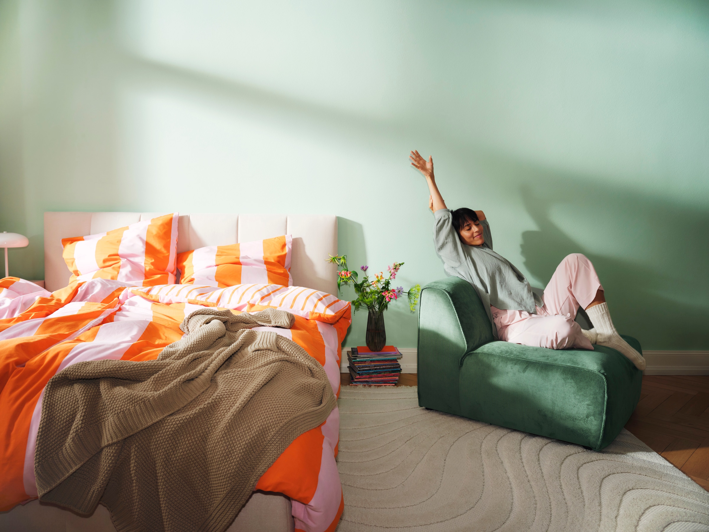 OTTO home Teppich »Samelia mit Fransen, Wellendesign, Balkon, Camping« rechteckig 6 mm Höhe Hoch-Tief-Struktur, In- und Outdoor geeignet für Küche oder Esszimmer