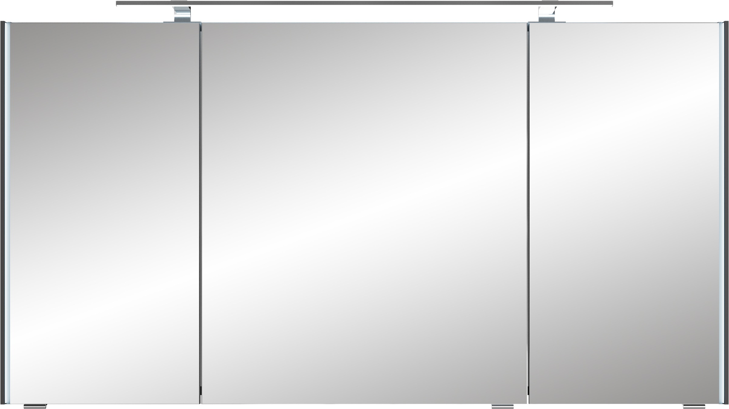 Saphir Badmöbel-Set »Serie 7045 2-teilig Mineralmarmor-Waschtisch mit LED-Spiegelschrank«, (Set, 2 St.), Badezimmer-Set 133,2 cm breit, inkl. Türdämpfer, 5 Türen, 2 Schubladen