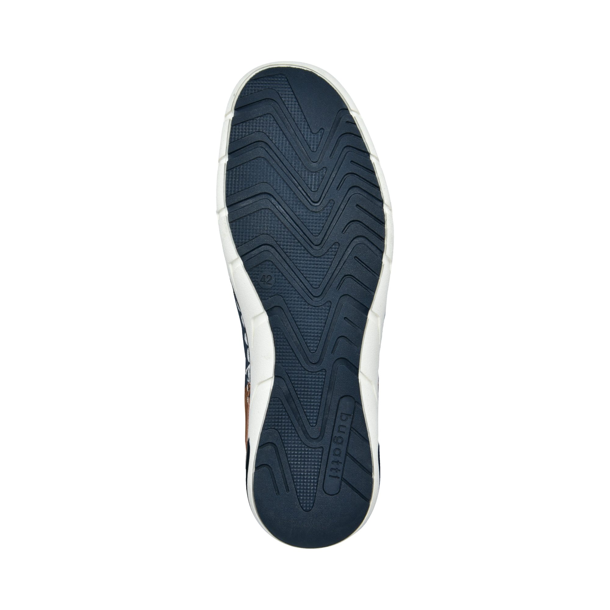 Schnürschuh BUGATTI "bugatti Halbschuhe Lederimitat", Herren, Gr. 44, dunkelblau, Lederimitat, Schuhe Schnürschuh 2