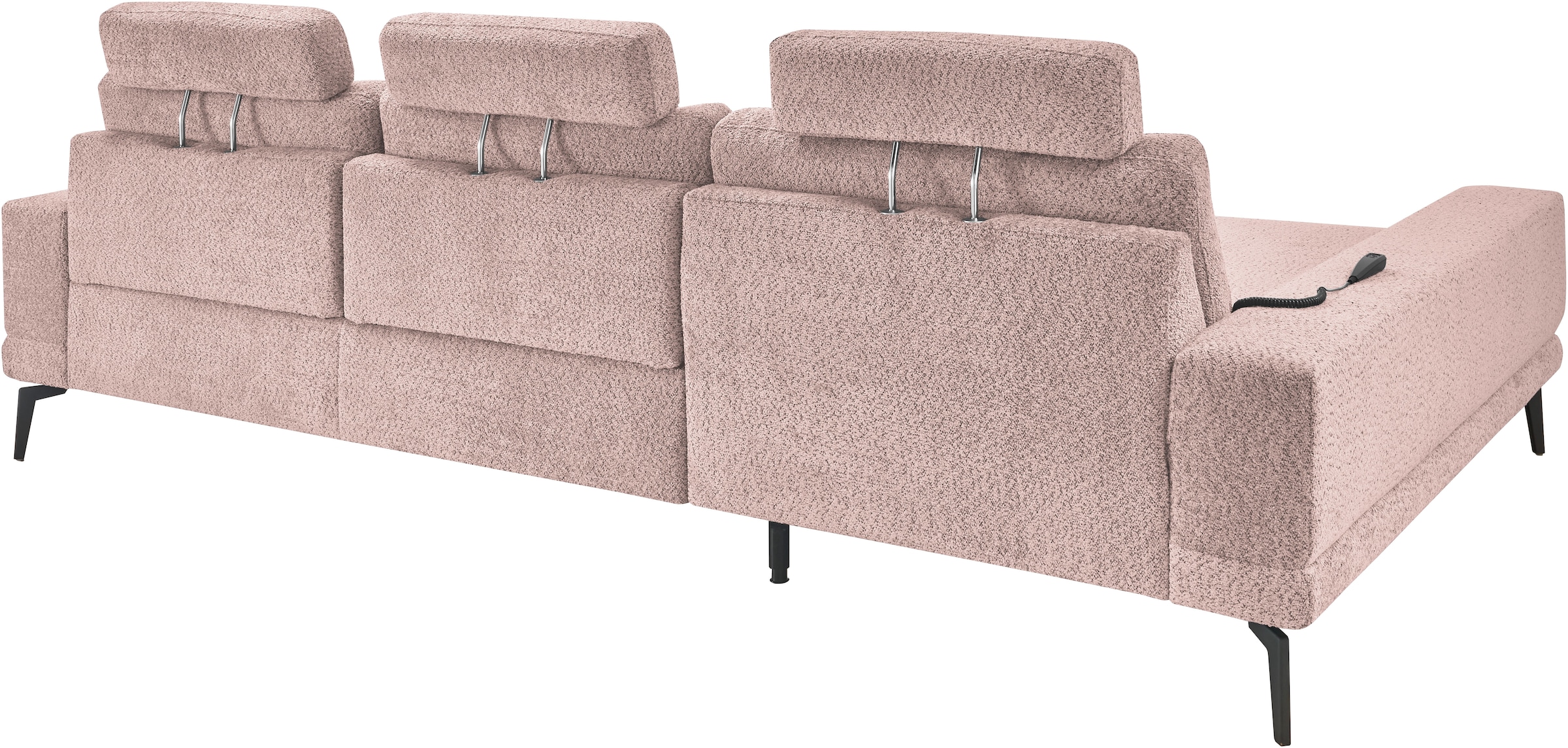 set one by Musterring Ecksofa »SO 3600«, mit Funktion, Kopfstützen und Nierenkissen, Breite 293 x Tiefe 180 cm