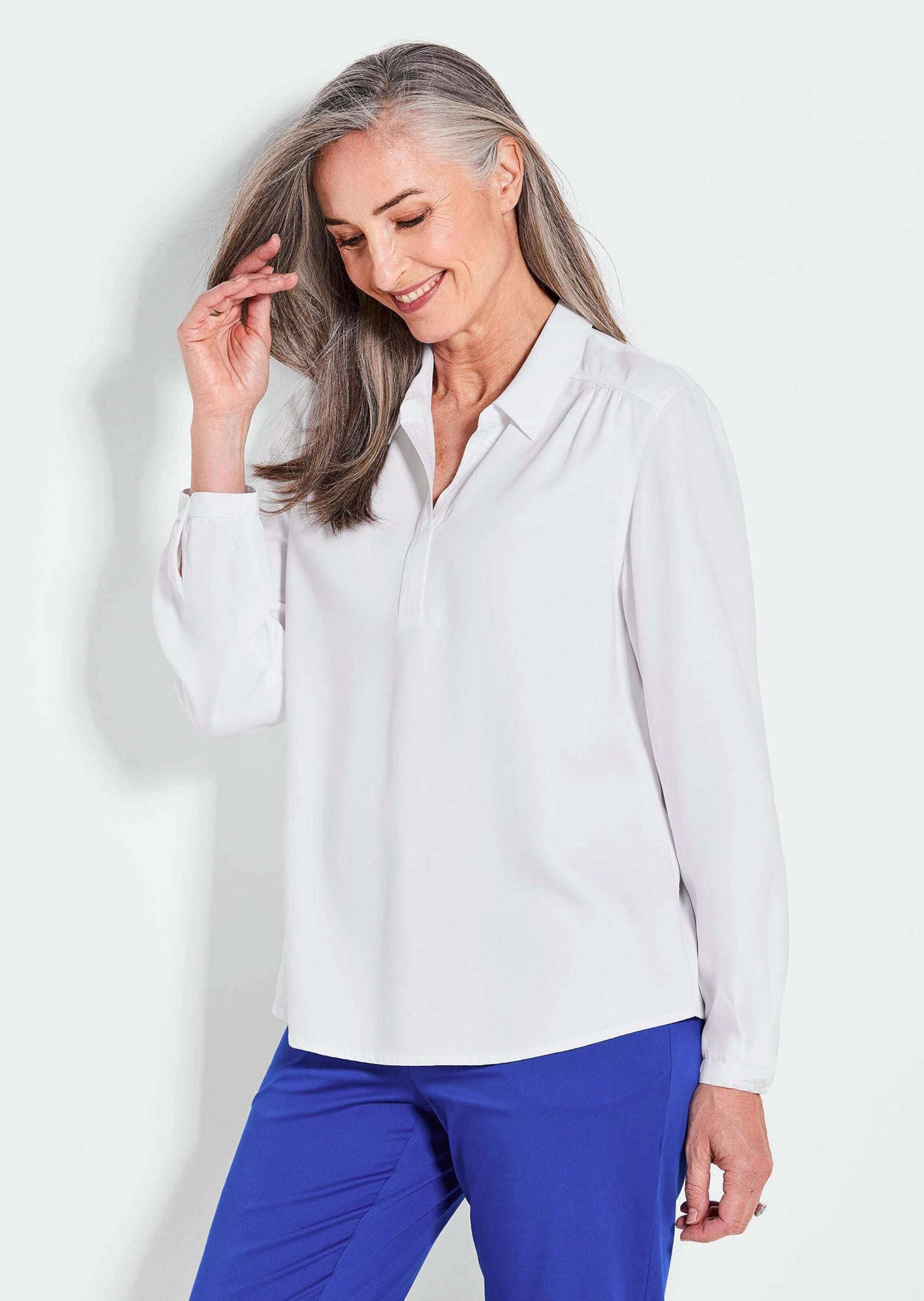 GOLDNER Hemdbluse »Elegante Viskosebluse mit Hemdkragen«
