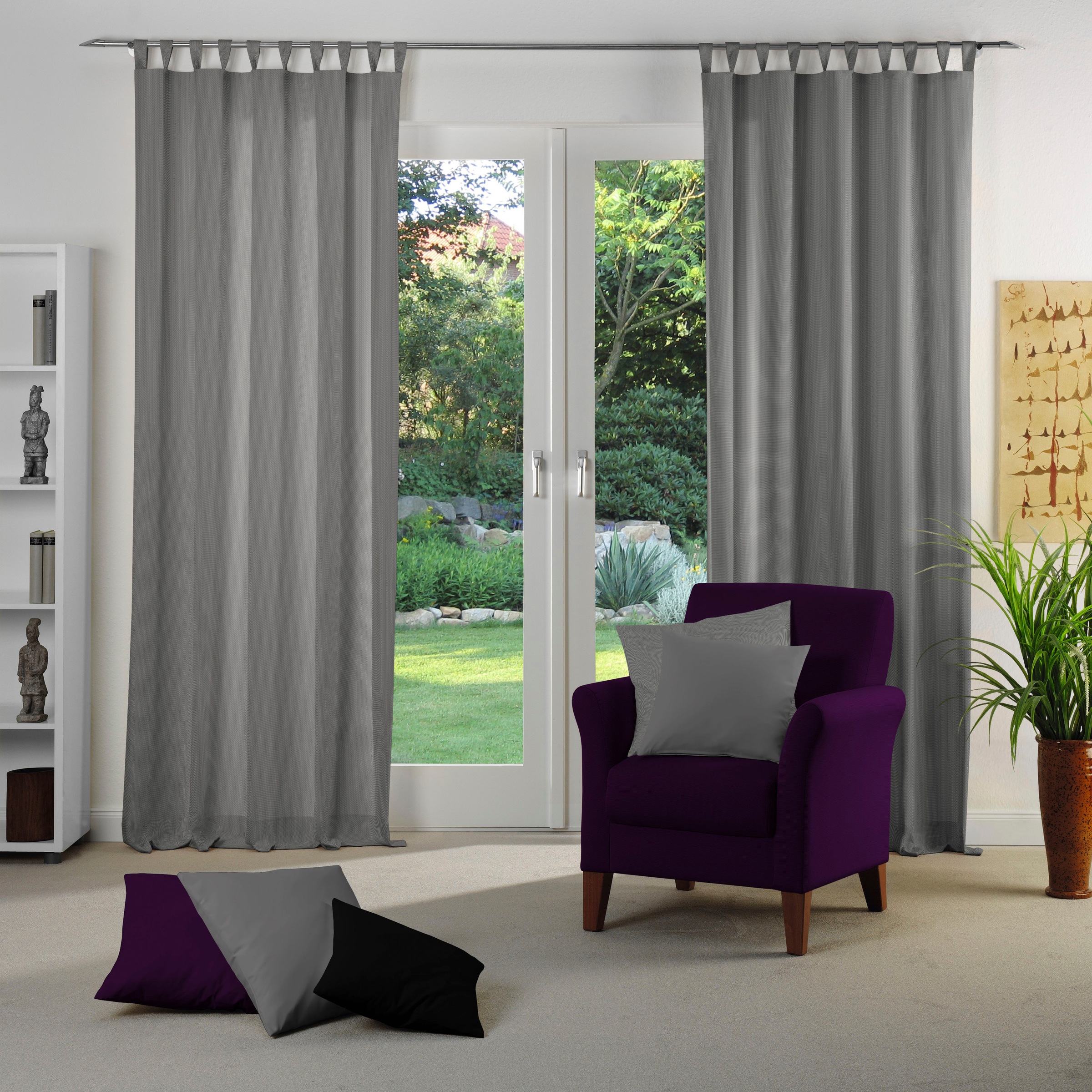 Adam Vorhang "Vorhang Uni Collection Light aus 100 % Bio-Baumwolle, Schlauf günstig online kaufen