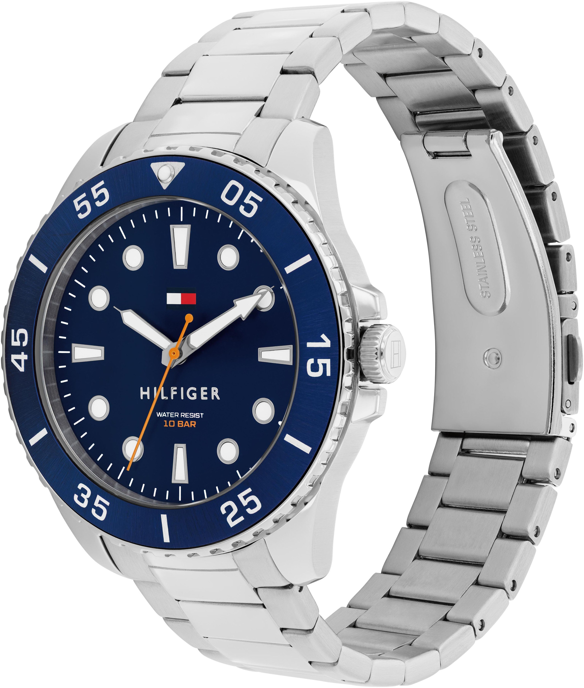 Tommy Hilfiger Quarzuhr »OCEANIC«, Armbanduhr, Herrenuhr, Edelstahlarmband, analog