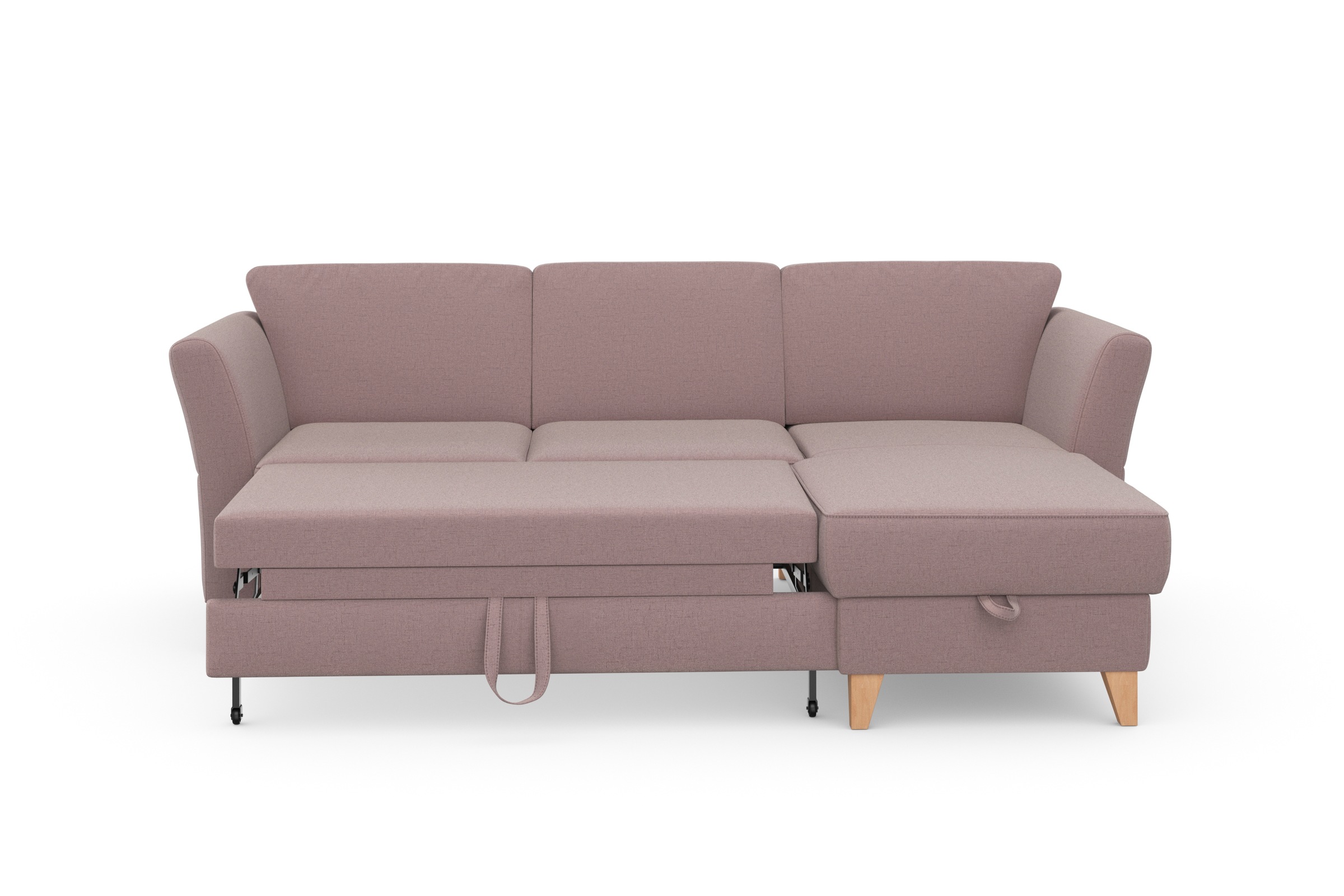 sit&more Ecksofa »Visby L-Form«, Wahlweise mit Bettfunktion und Bettkasten, frei im Raum stellbar