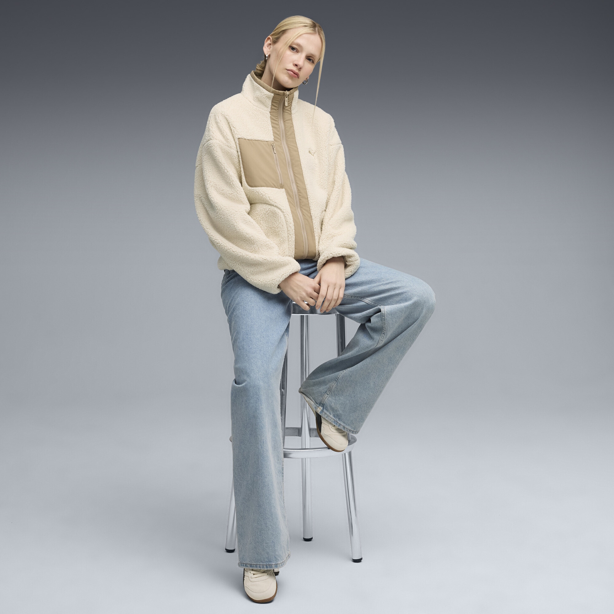 PUMA Funktionsweste »Hybrid Sherpa Wendbare Jacke Damen«