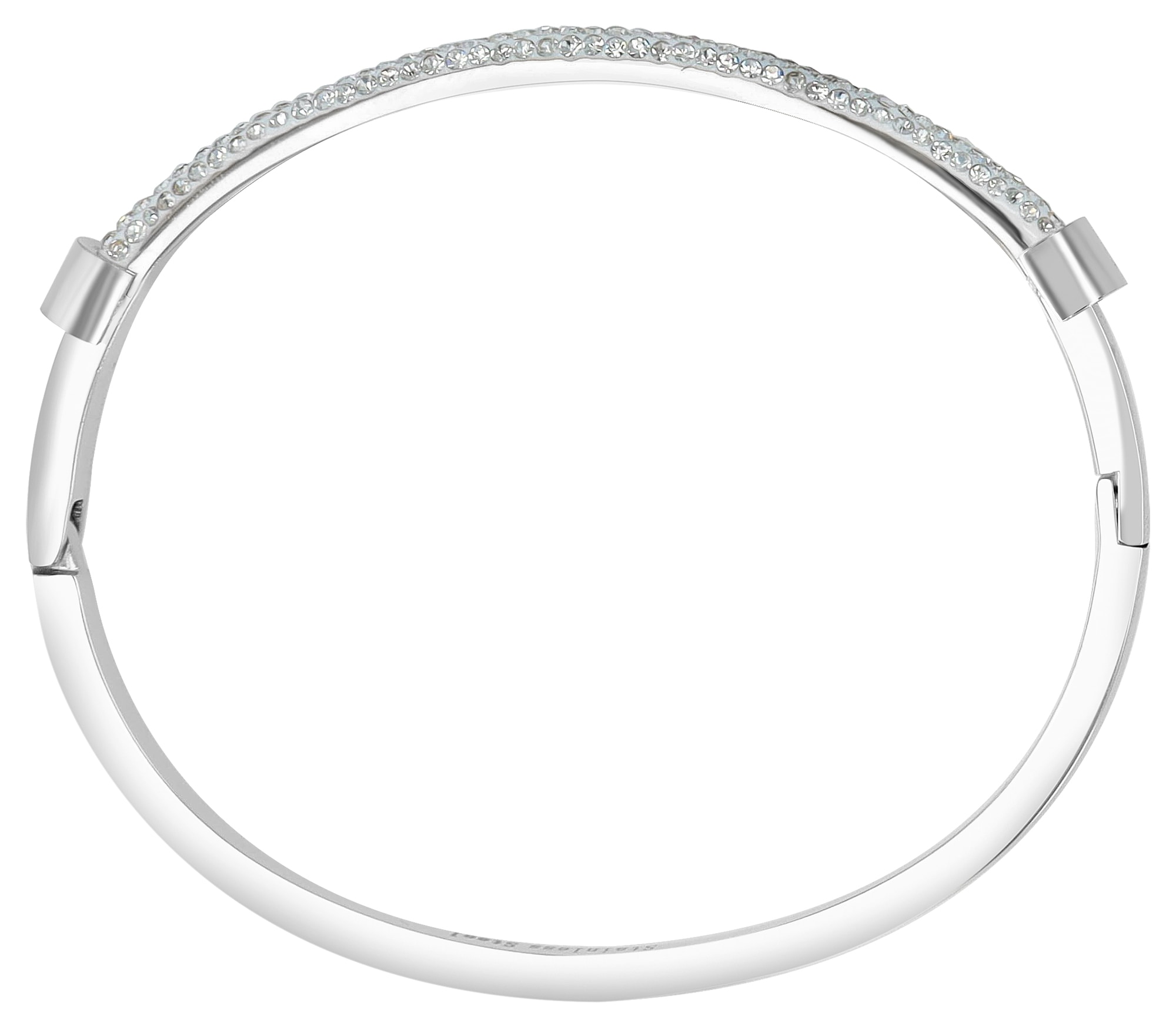 Adelia´s Armreif »Armband – Armreif aus Edelstahl mit Strass Steinchen Ø 6,0 cm cm« Perfekt zum Verschenken an besondere Menschen
