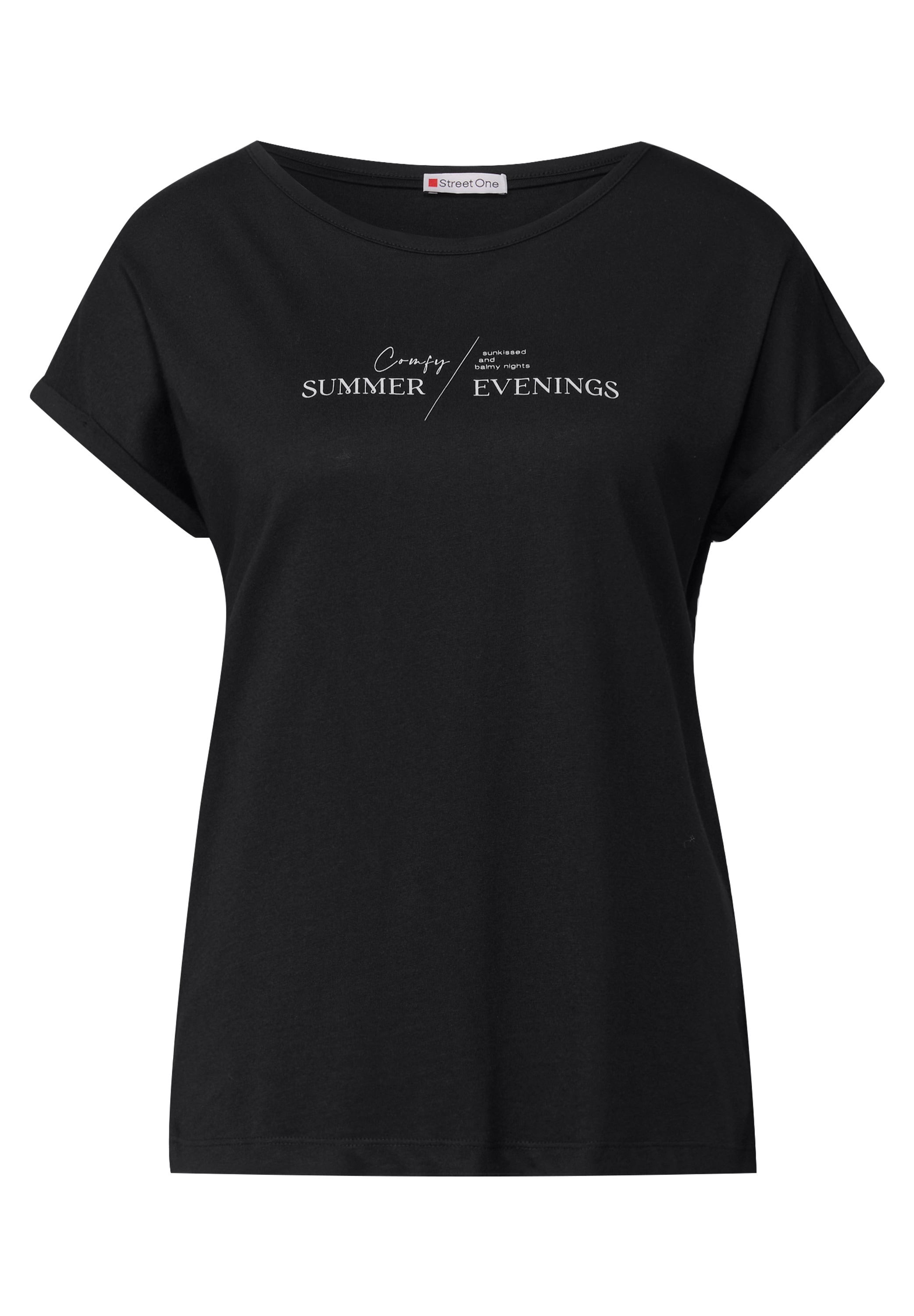 STREET ONE T-Shirt, aus Baumwolle mit Stretchante