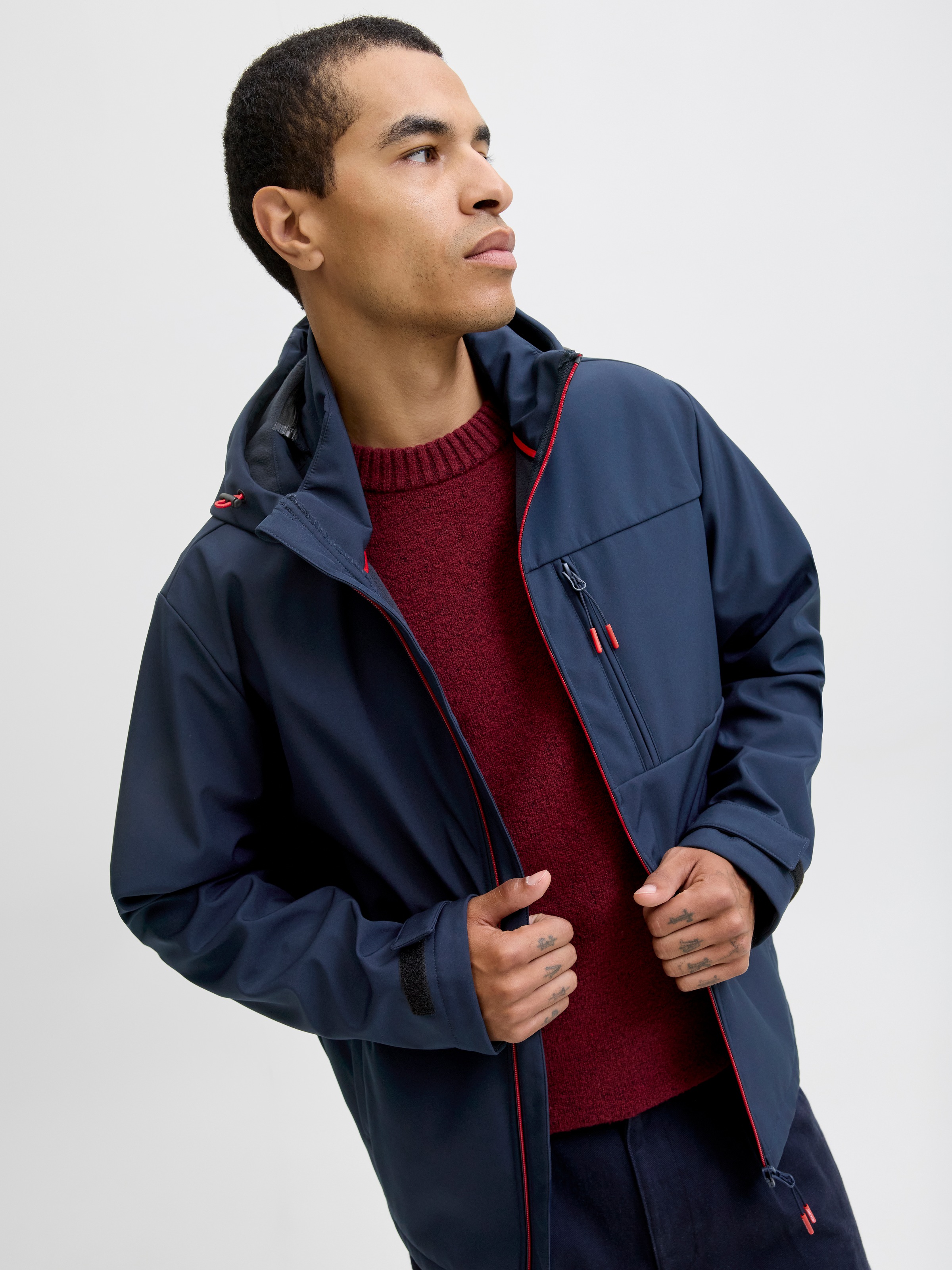 Jack & Jones Softshelljacke "JJTHATCHER SOFTSHELL HOOD", mit Kapuze günstig online kaufen