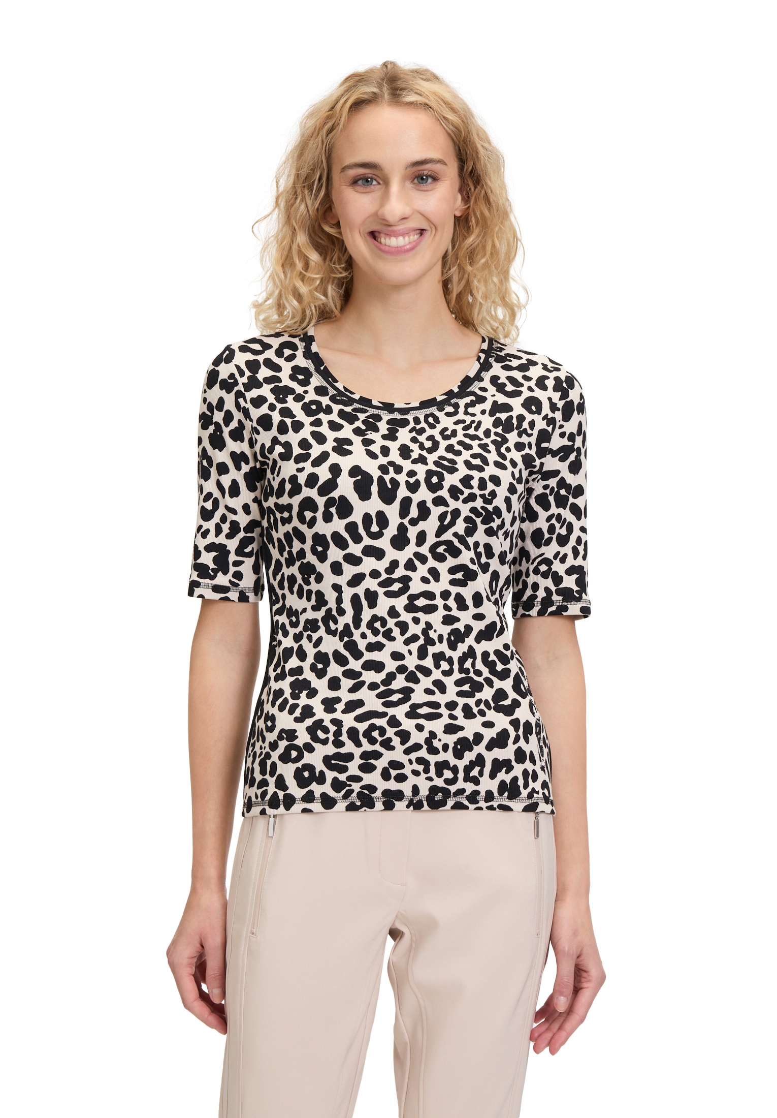 Betty Barclay Kurzarmshirt "Betty Barclay Basic Shirt mit Rippenstruktur", günstig online kaufen