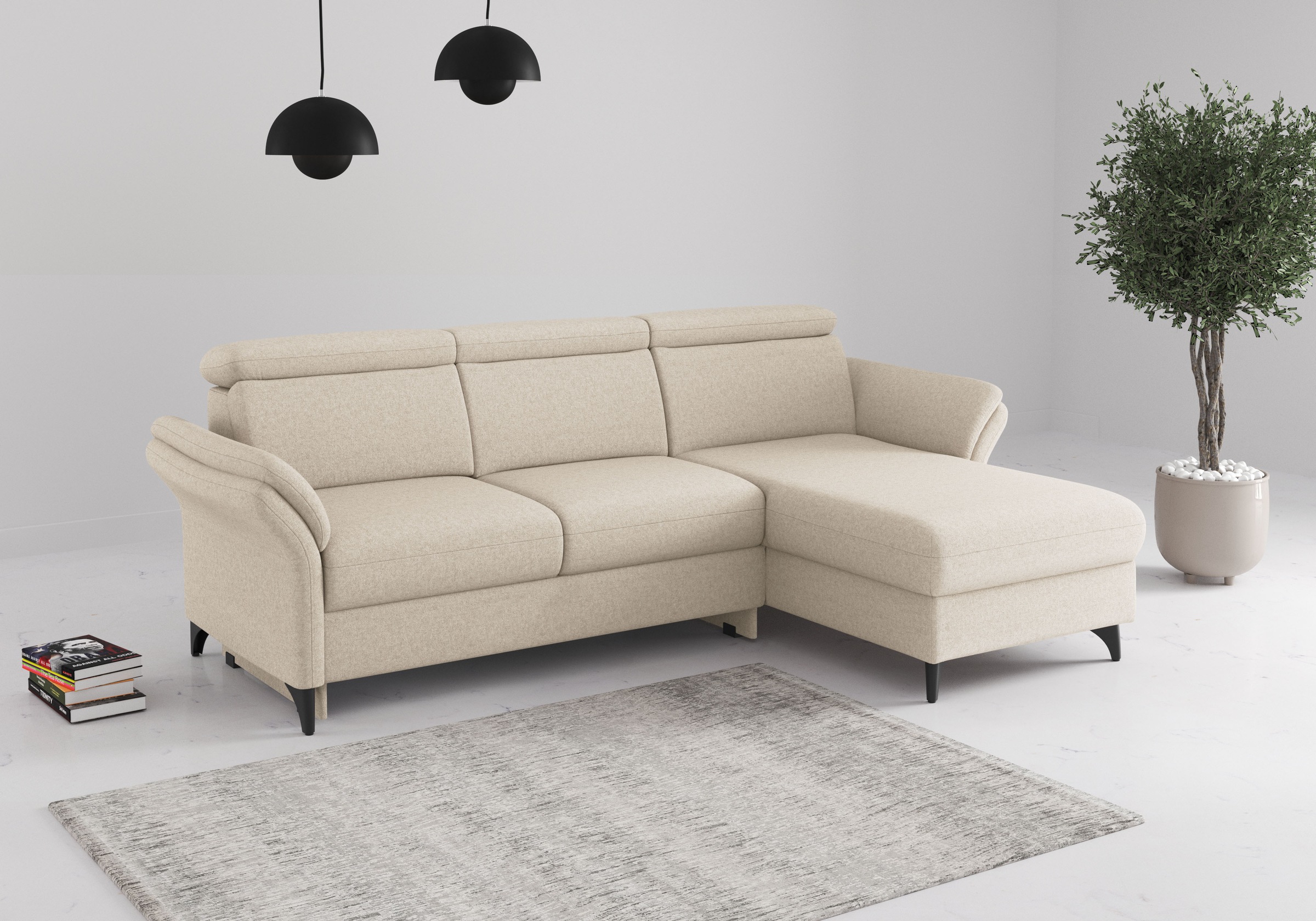 sit&more Ecksofa "Glendale, L-Form" inkl. Kopfteilverstellung,wahlweise mit Vorziehsitz und Bettkasten