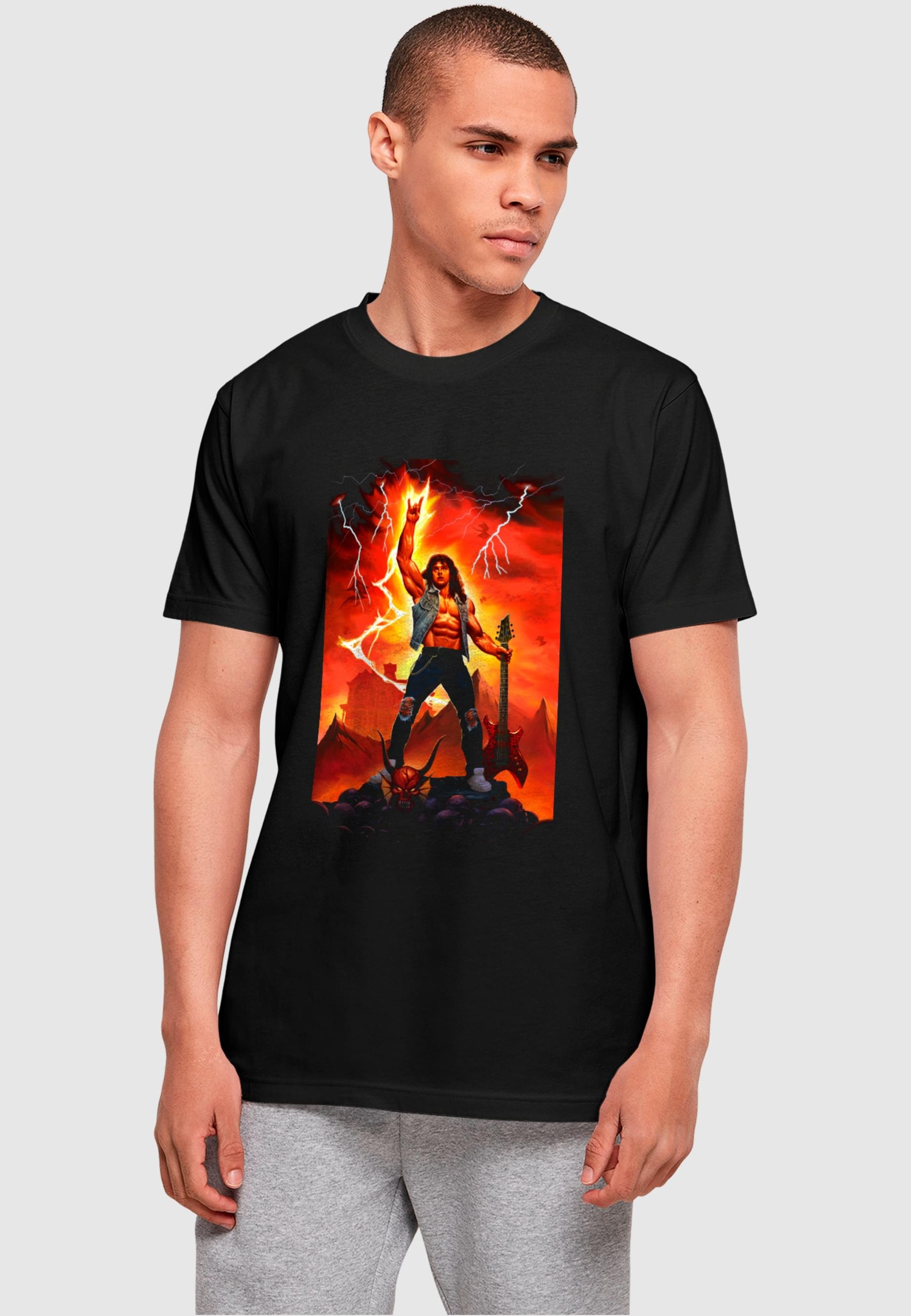 ABSOLUTE CULT T-Shirt »ABSOLUTE CULT Herren Stranger Things - Hell Guitar T-Shirt«, (1 tlg.)