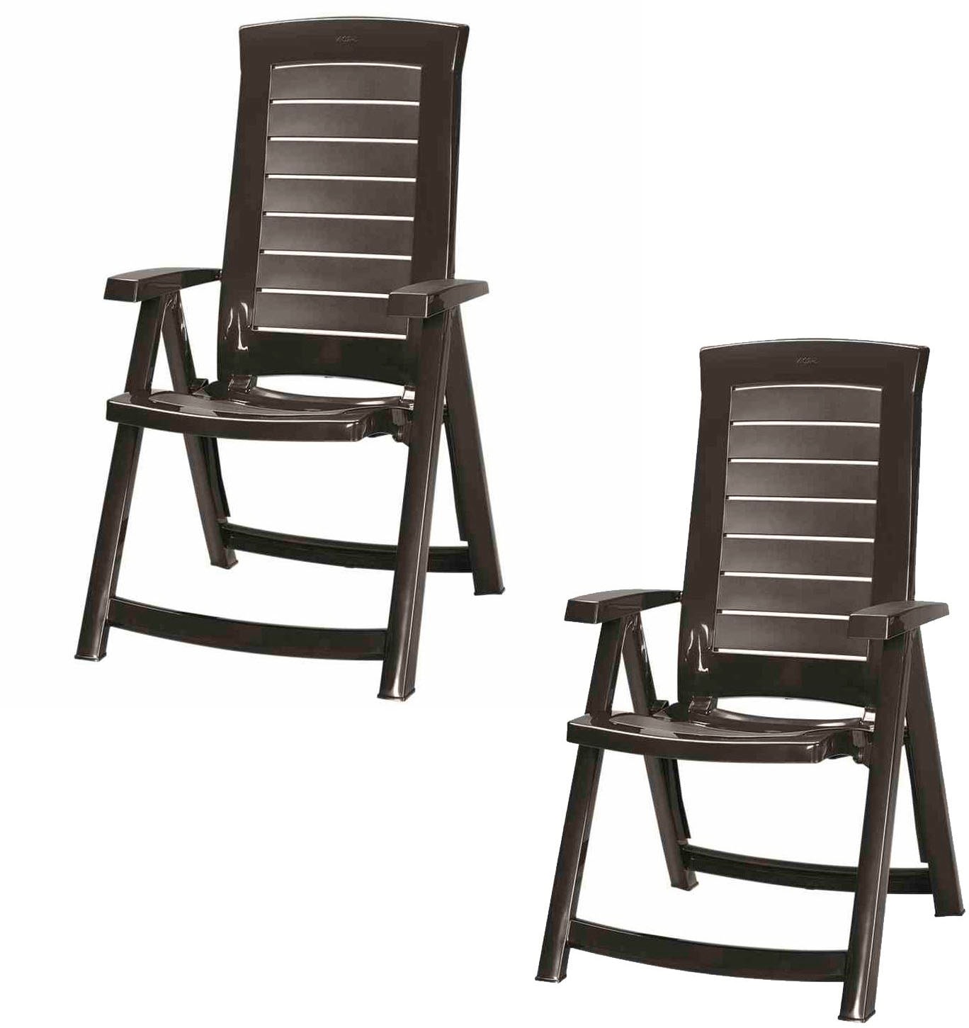 Jardin Garten-Essgruppe »Aruba«, (Set, 2 tlg., bestehend aus 2 Sesseln), Klappsessel, graphit Vollkunststoff