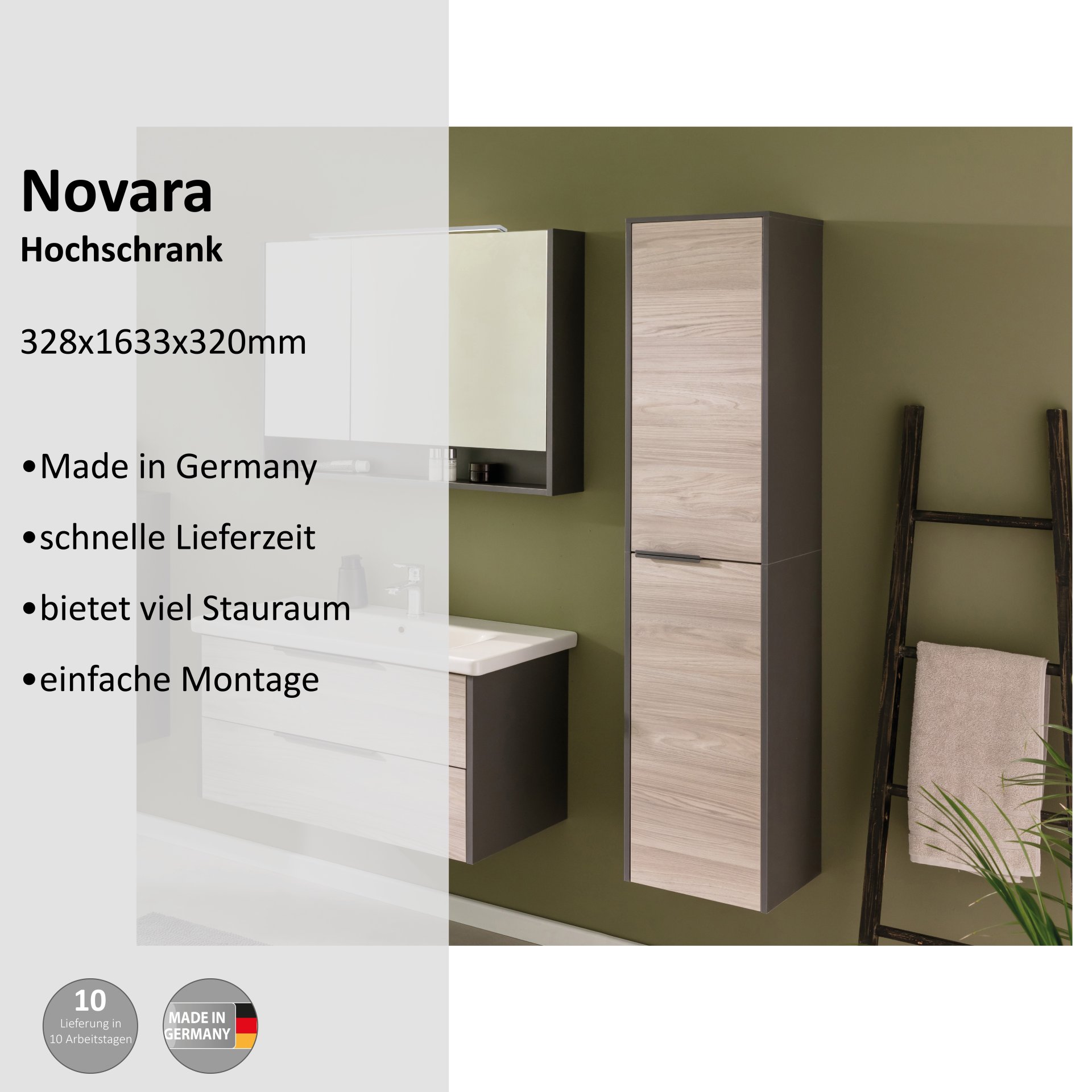 Thumbnail - welltime Hochschrank "Novara"