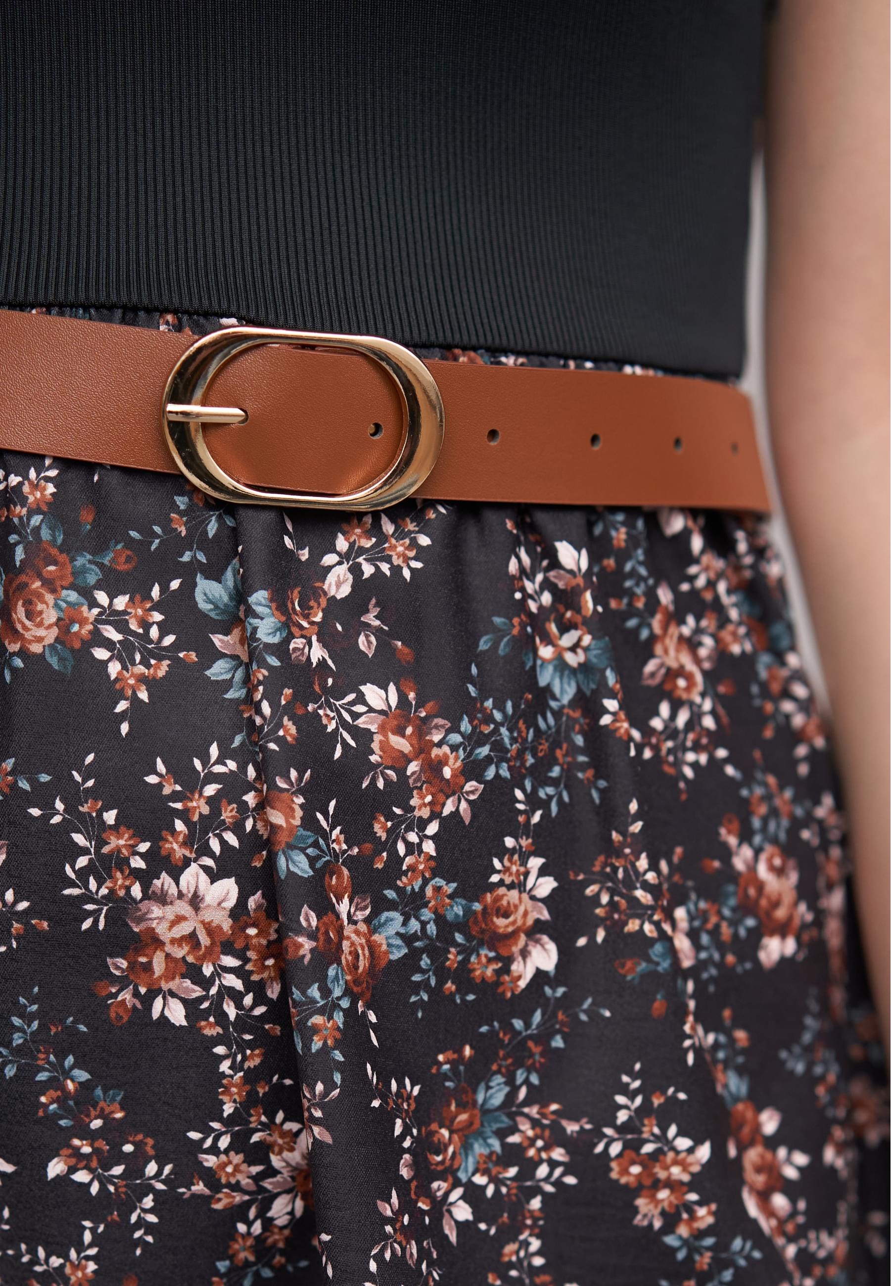 CLOUD 5IVE Shirtkleid »CLOUD 5IVE 2-Tone Dress with Ditsy Print incl. a belt« 1 Stk. tlg.