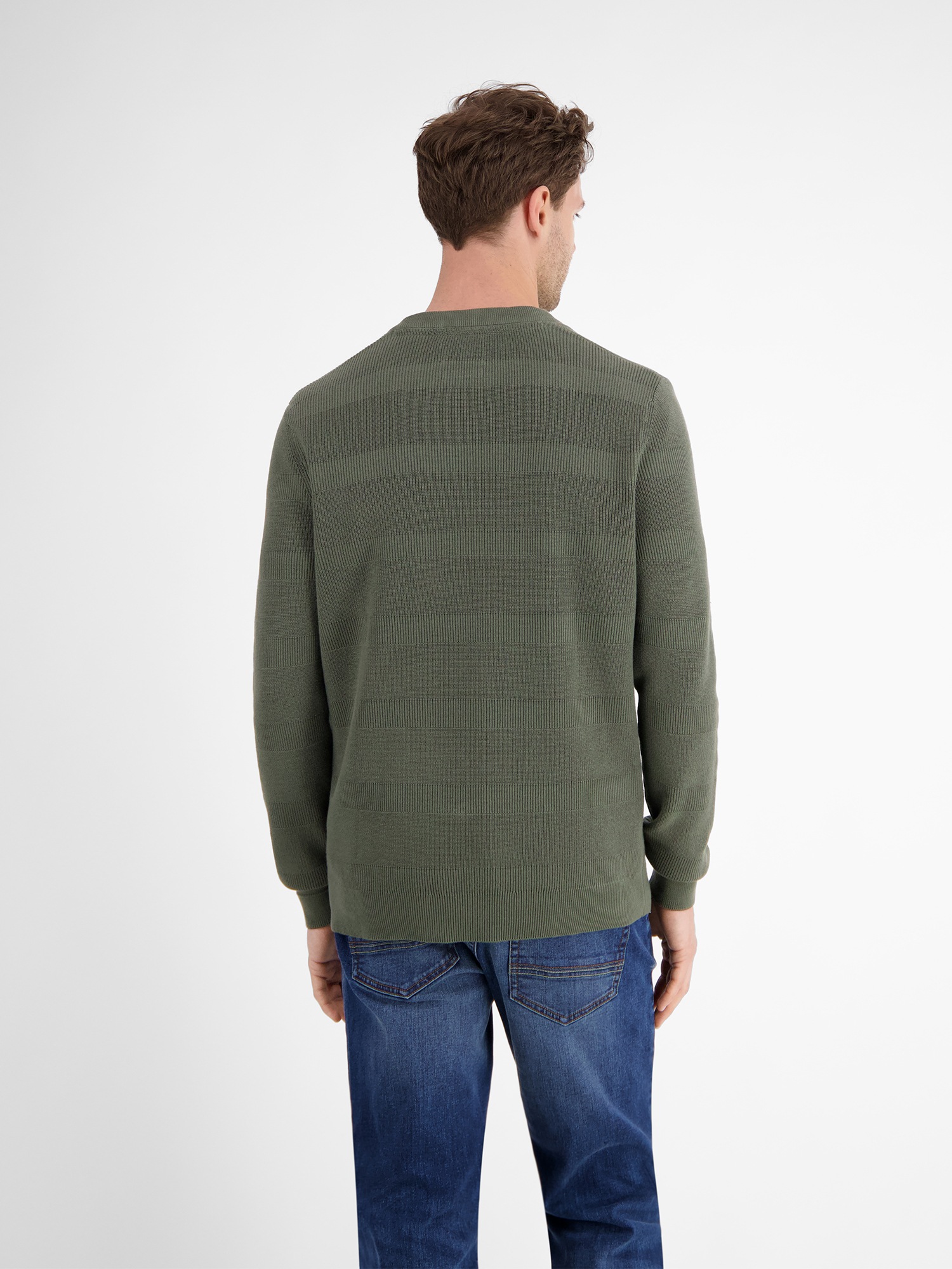 LERROS Strickpullover "LERROS Strickpullover für Herren, tonal gestreift" günstig online kaufen