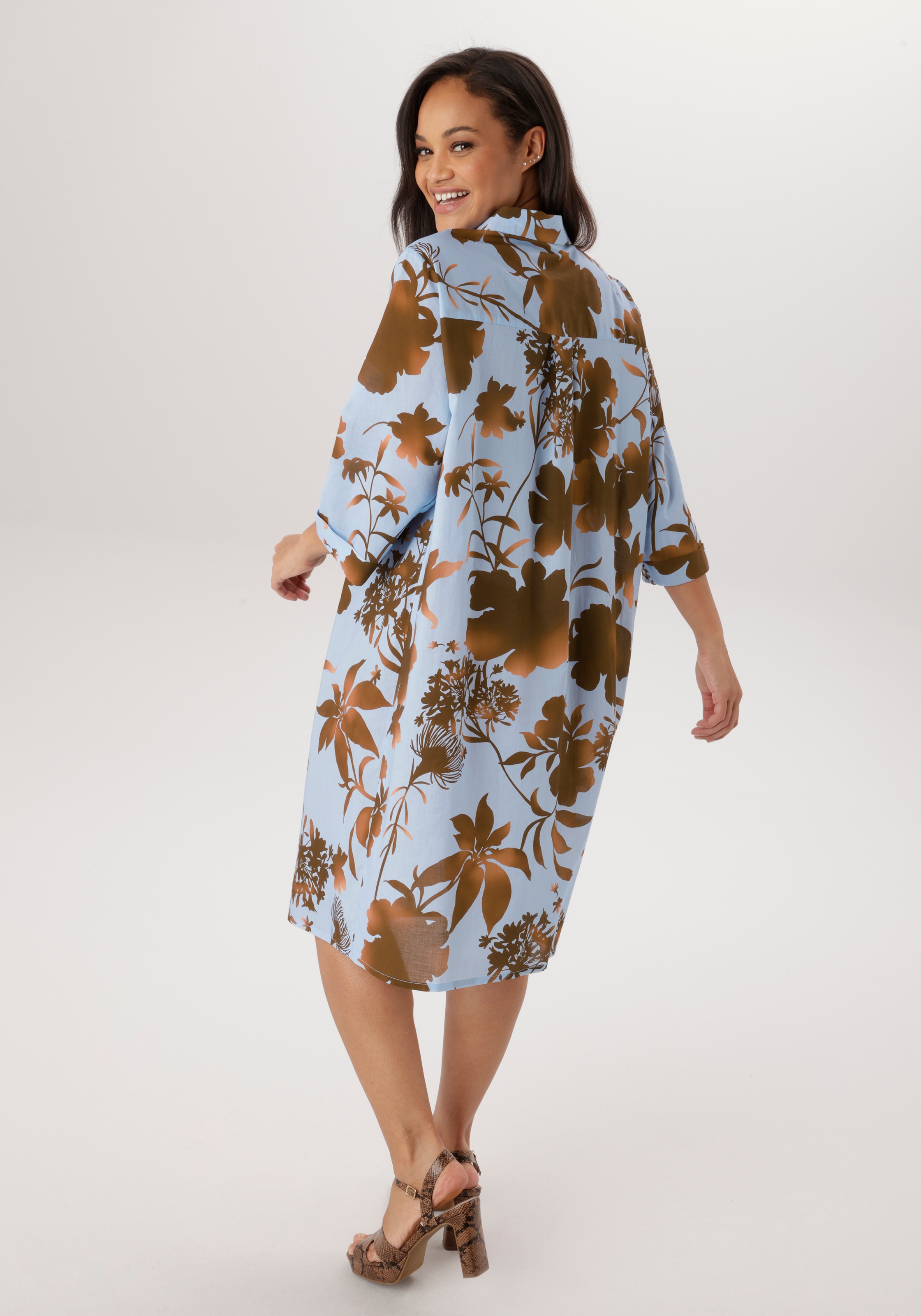 Thumbnail - Aniston PLUS Hemdblusenkleid aus reine Baumwolle - NEUE KOLLEKTION