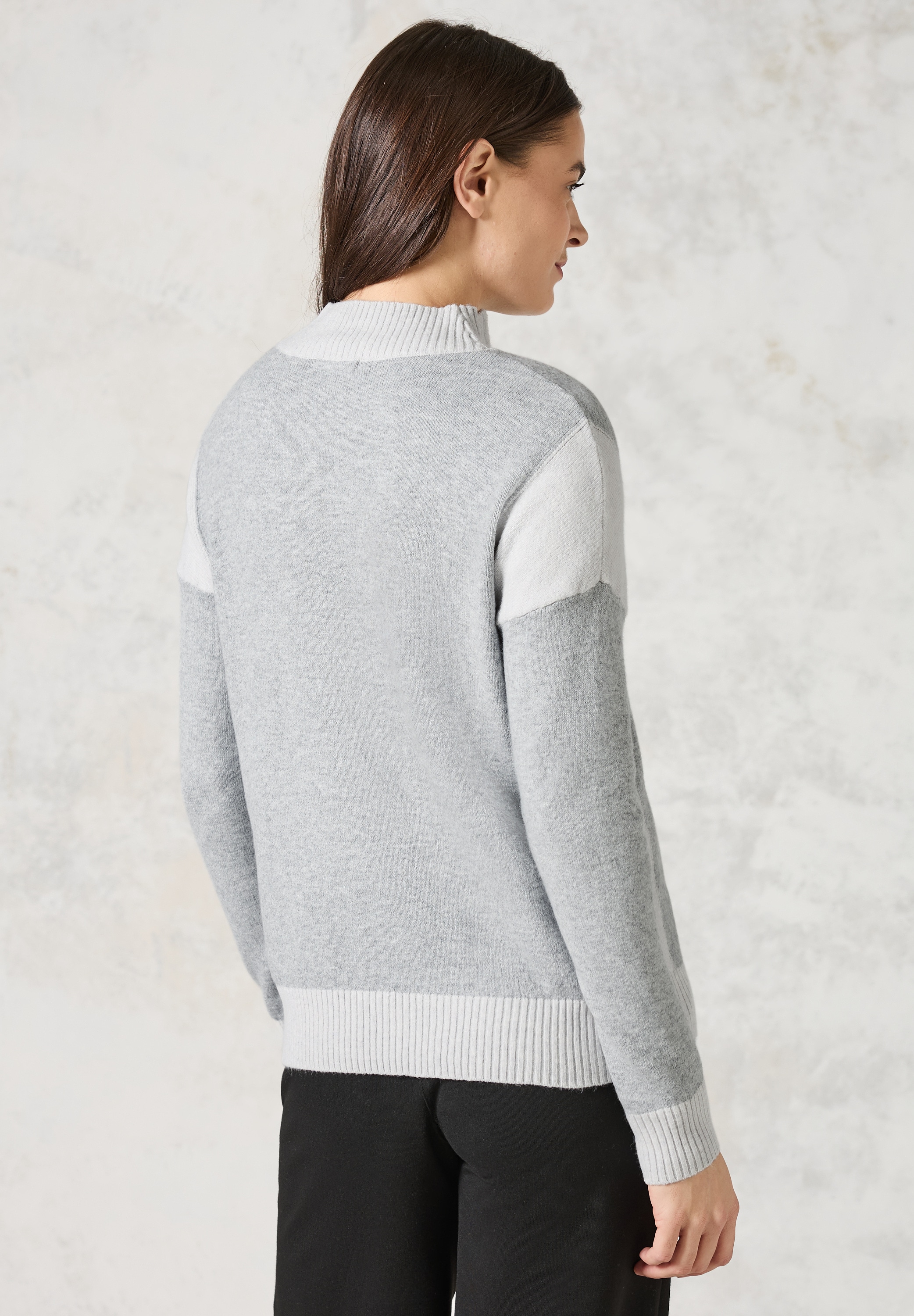 Cecil Stehkragenpullover, aus Baumwolle mit Stretchanteil