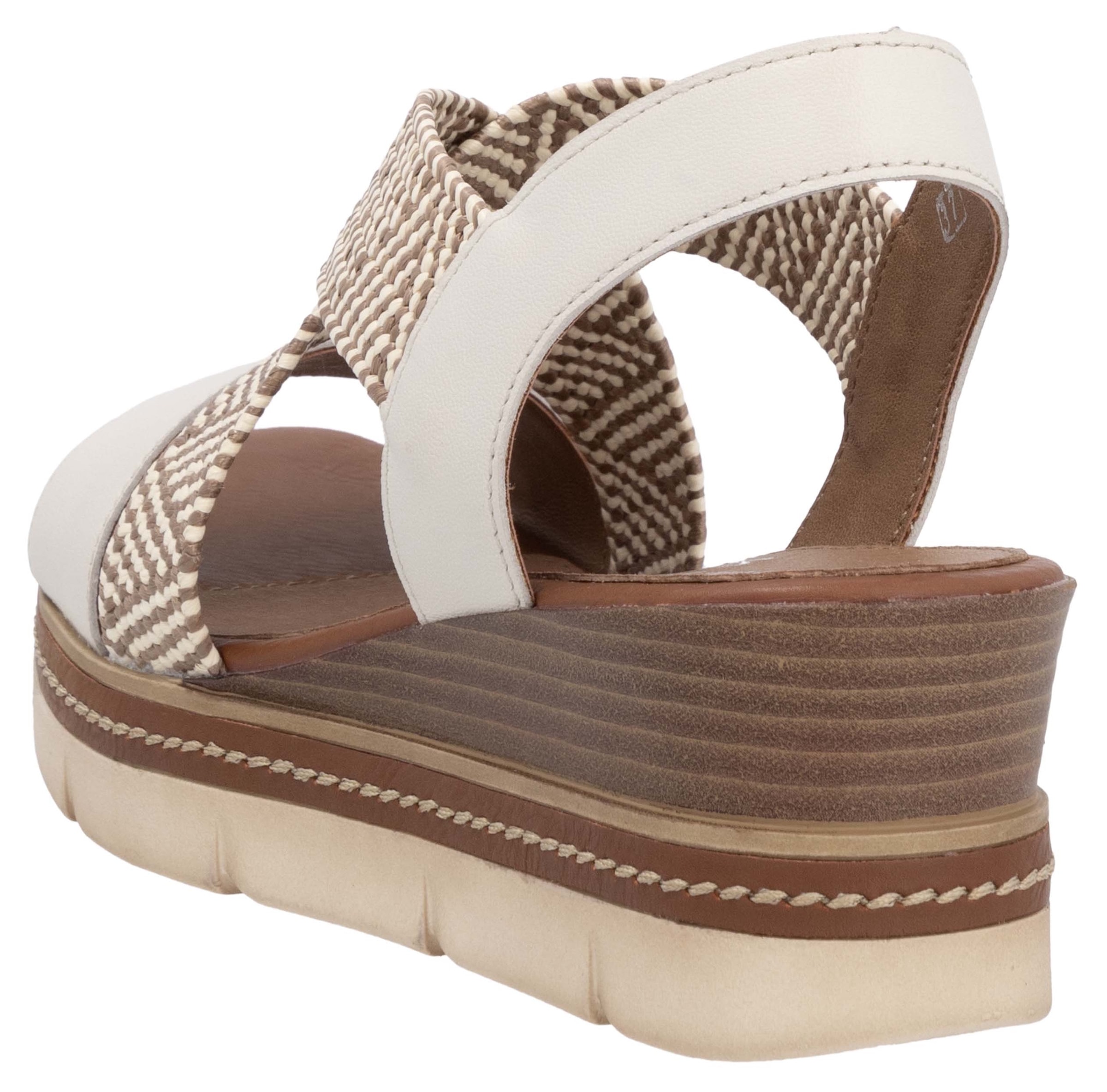 Remonte Keilsandalette, Riemchensandale, Sommerschuh, Bequemschuh mit Muster