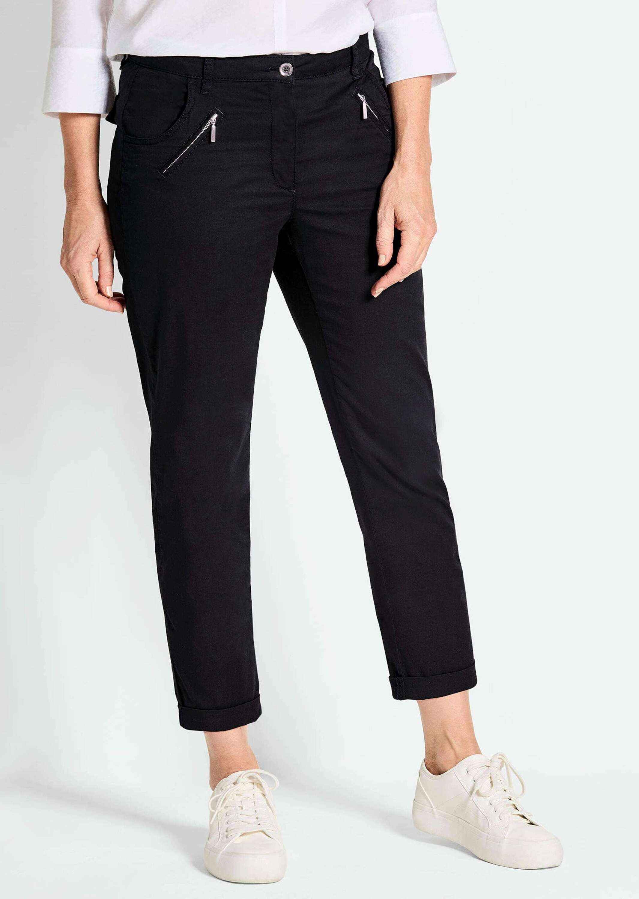 GOLDNER 7/8-Hose »Chino-Hose Lässige Chinohose mit weichem Peach-Finish«