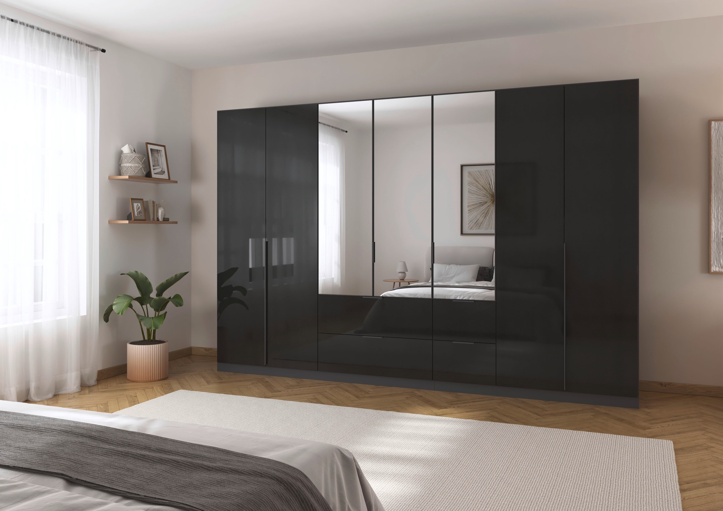 OTTO home Drehtürenschrank "Kleiderschrank Schrank Garderobe AGORDO mit Dek günstig online kaufen