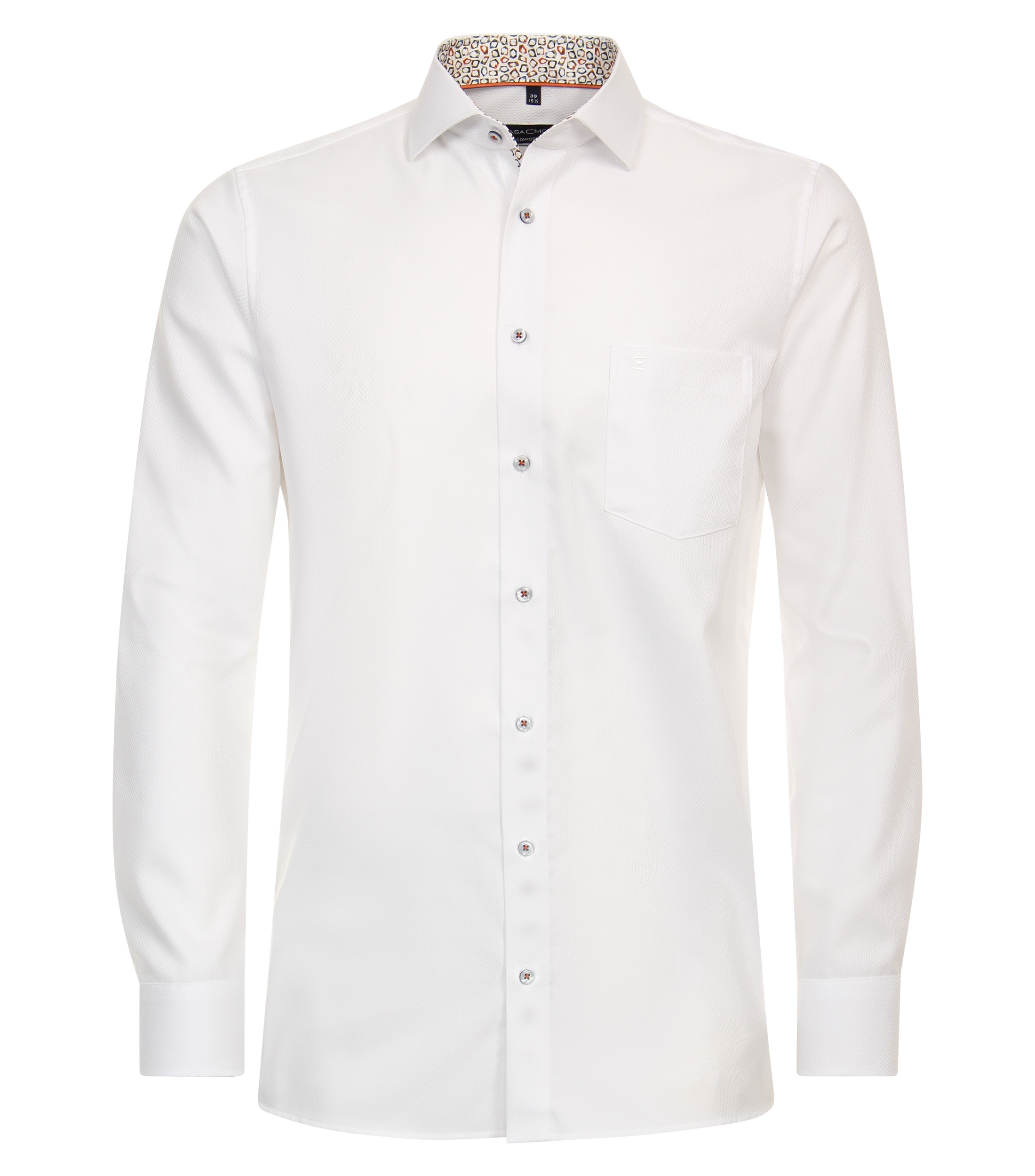 CASAMODA Camicia Business Uomo Comfort Fit In Puro Cotone, Bianco (Taglia 48)