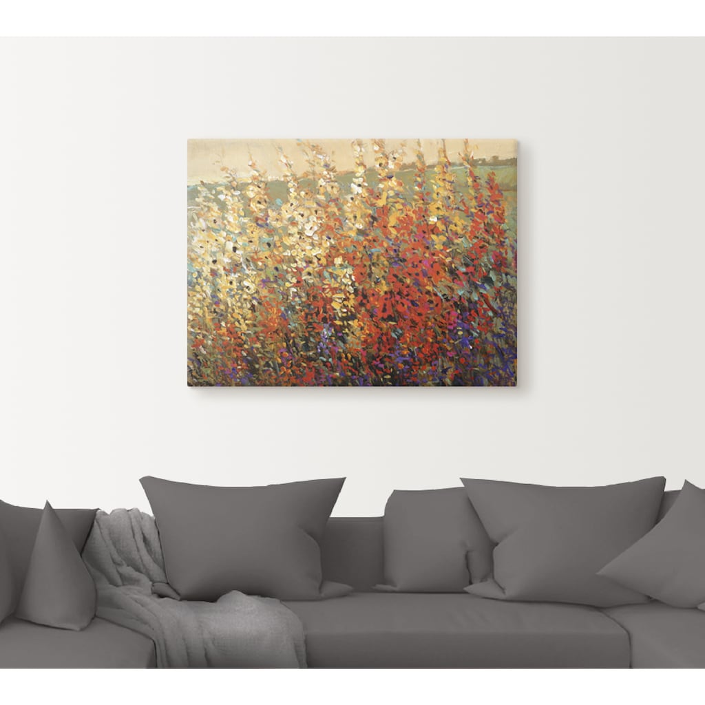 Artland Leinwandbild »Feld mit Herbstblumen I«, Blumenwiese, (1 St.)