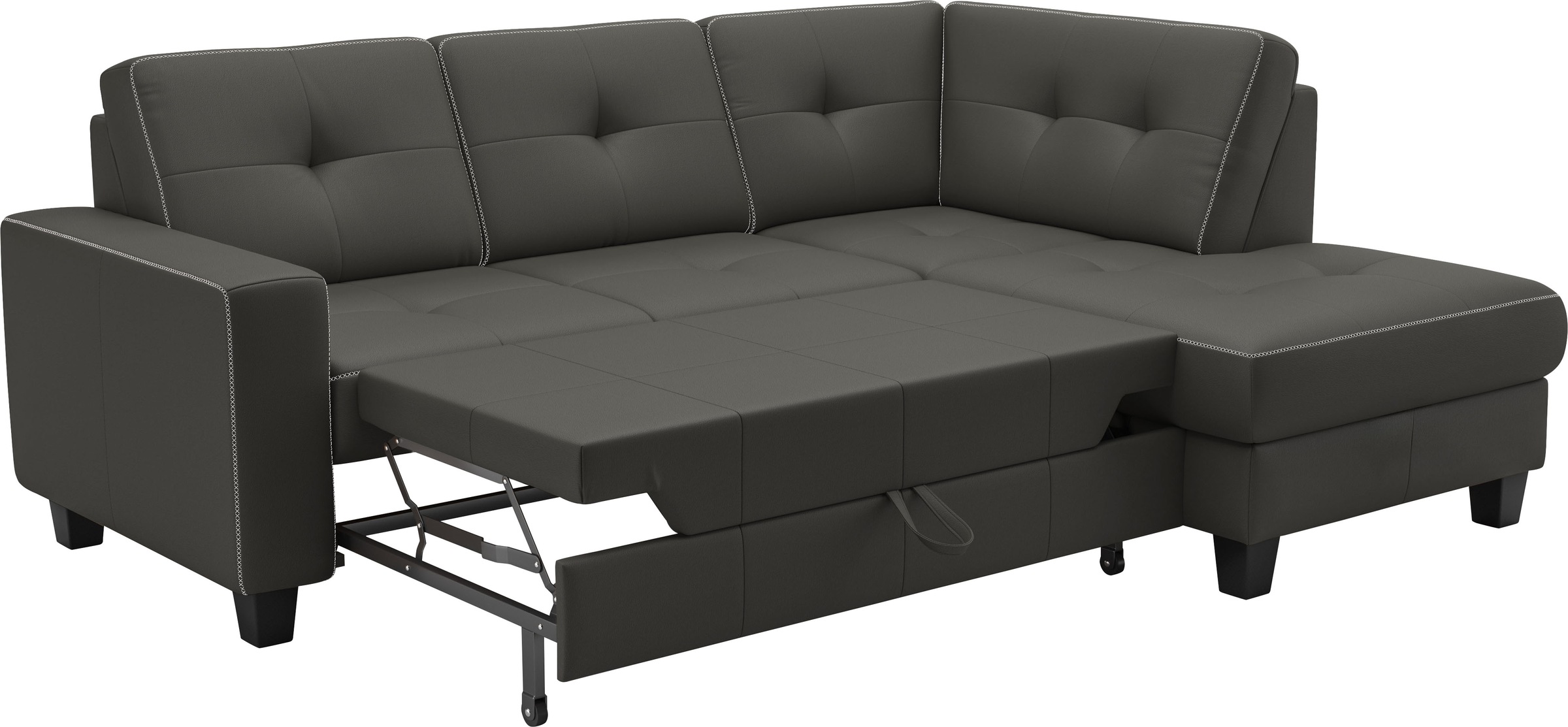 Places of Style Ecksofa »Varese«, wahlweise mit Bettfunktion und Bettkasten