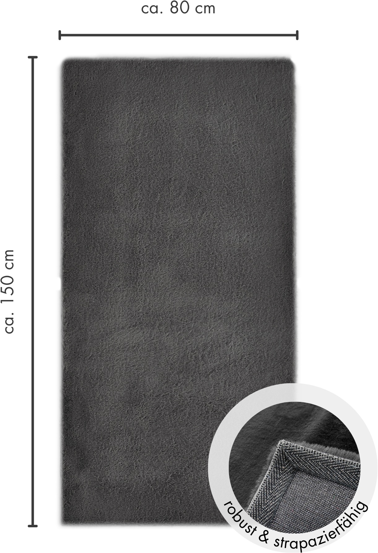 LUXOR living Fellteppich »Novara«, rechteckig, 30 mm Höhe, Kunstfell, Kaninchenfell-Haptik, besonders weicher Hochflor
