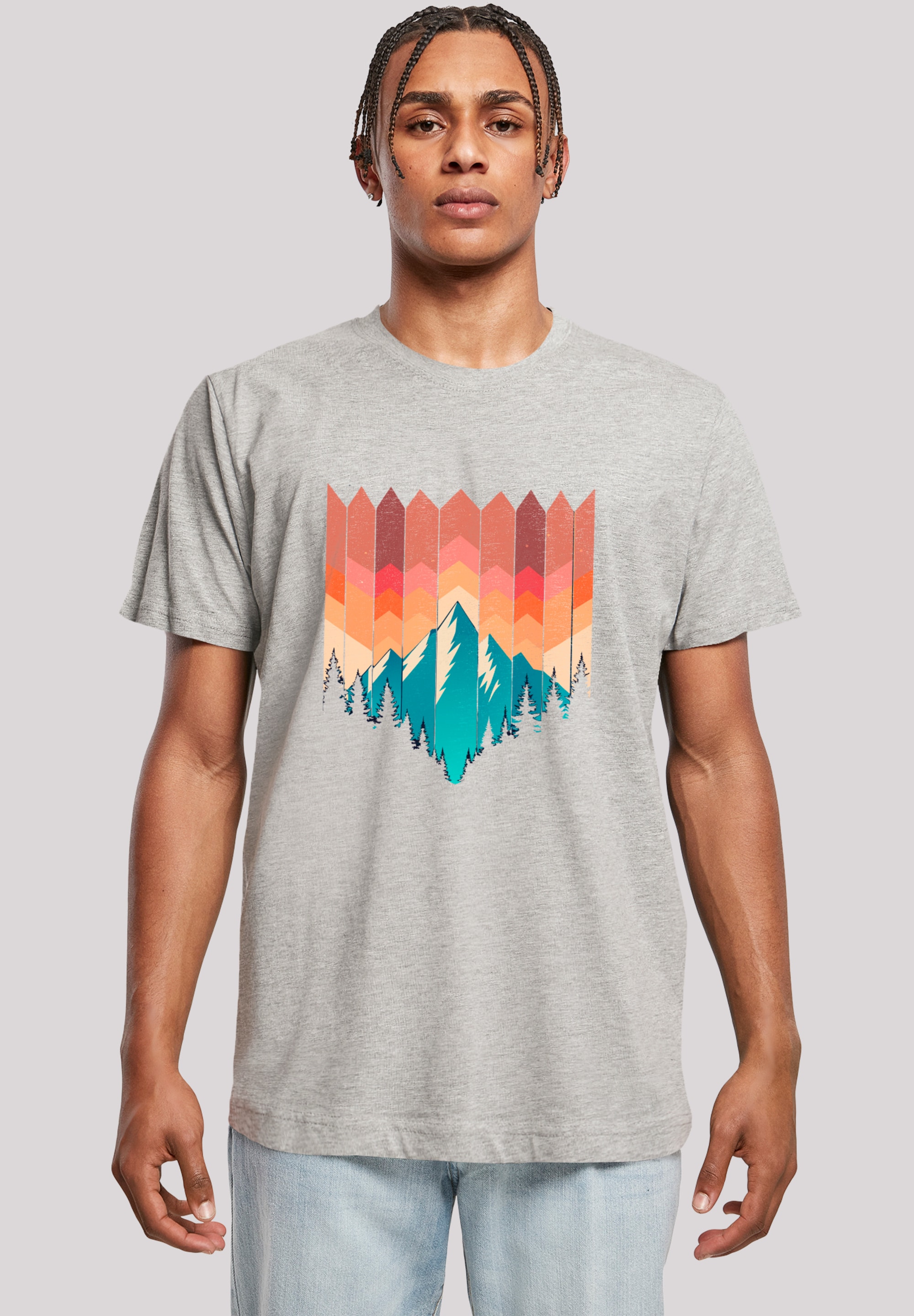 F4NT4STIC T-Shirt "Berg Sonnenuntergang Geometrisch", Premium Qualität günstig online kaufen