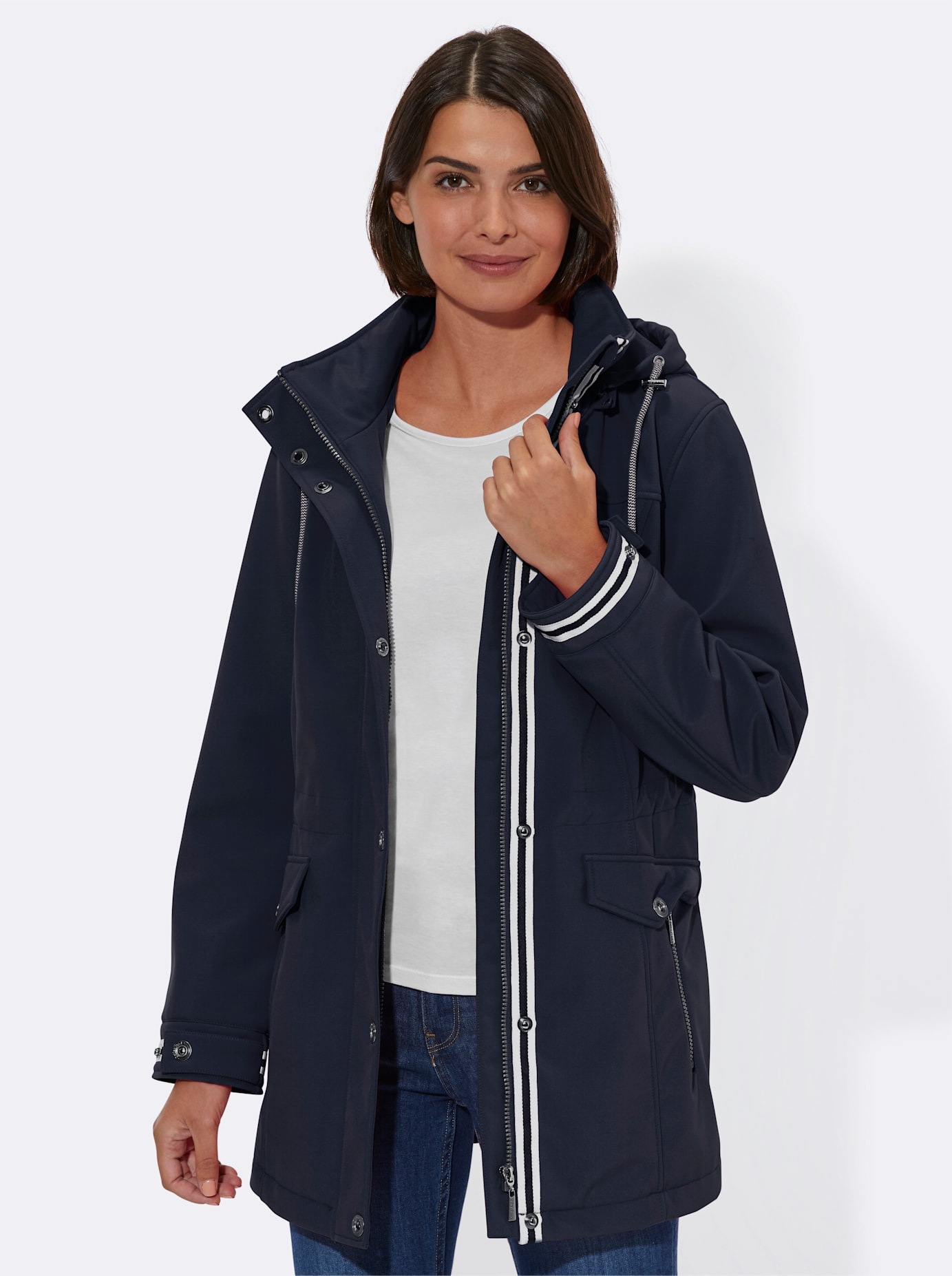 Casual Looks Softshelljacke, mit Kapuze