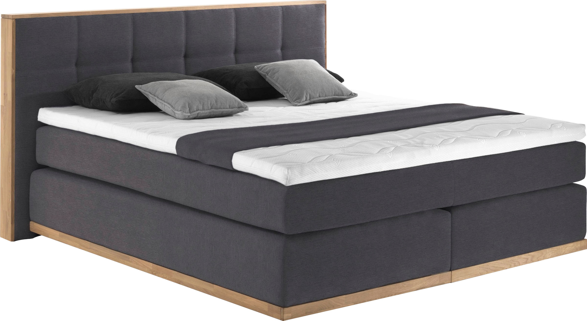 PLACES OF STYLE Boxspringbett "Vinton" aus massiver Eiche, verschiedene Här günstig online kaufen