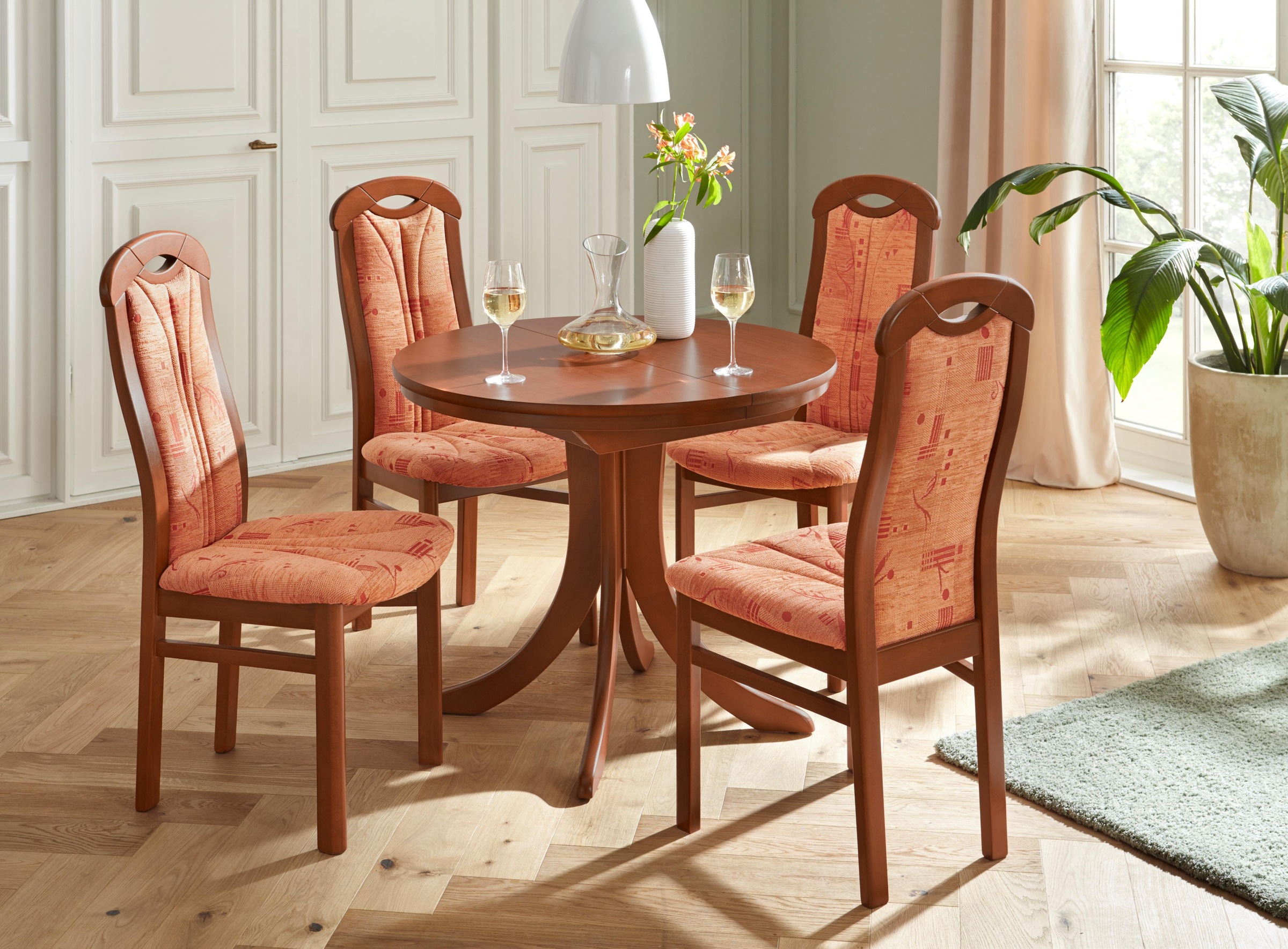 Home affaire 4-Fußstuhl "ALEX, Stuhl,Armlehnstuhl" () 2 Stk.Stuhl, Armlehns günstig online kaufen