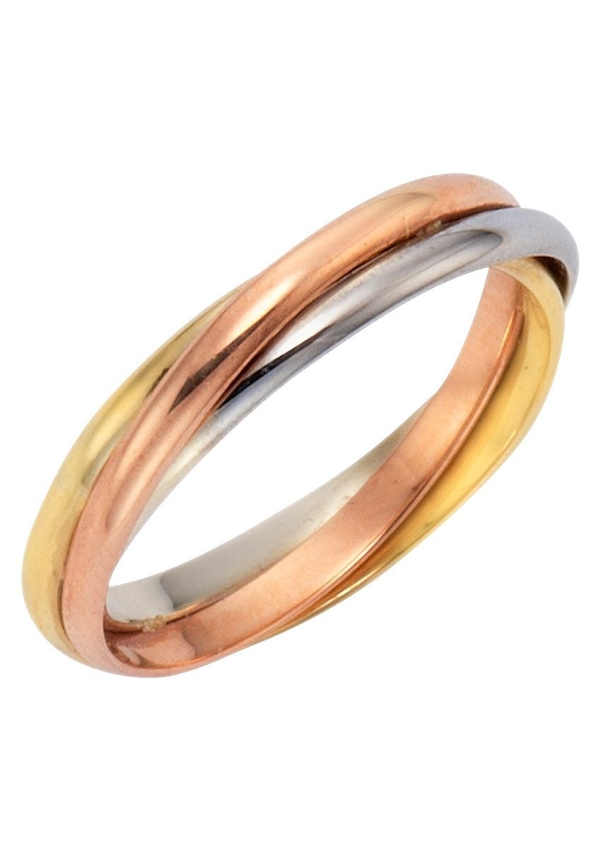 Fingerring »Schmuck Geschenk Gold 333 Damenring Goldring tricolor«