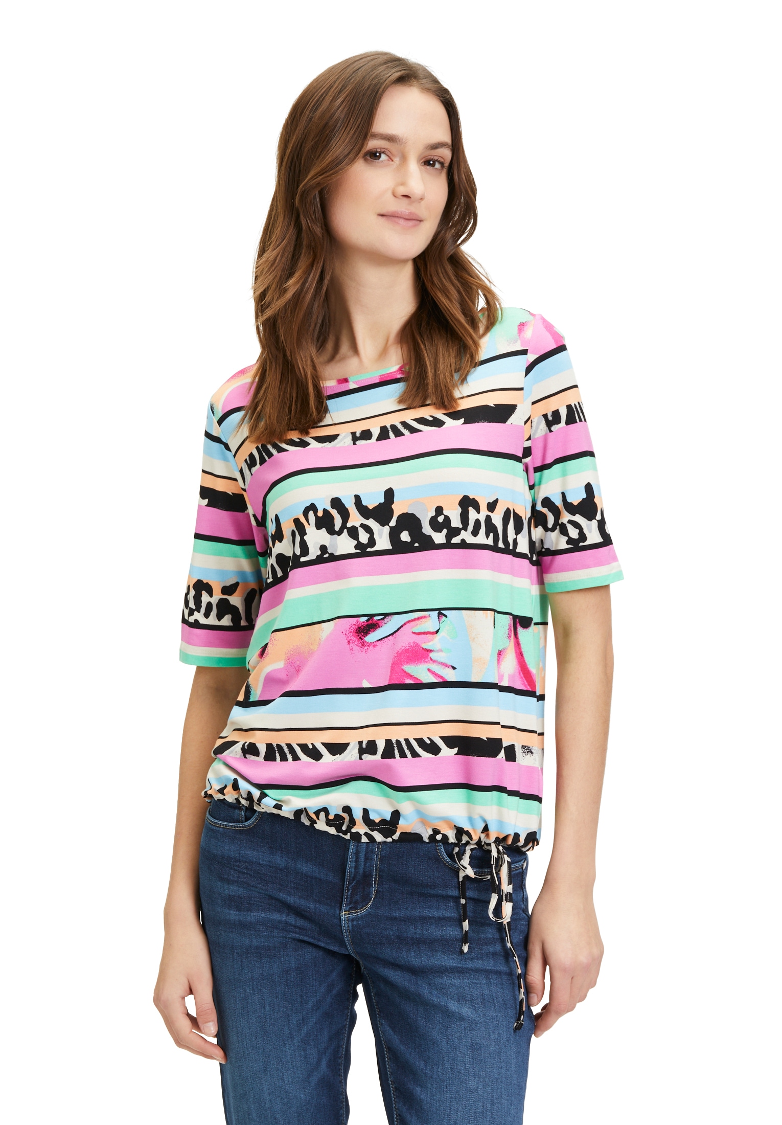 Betty Barclay Kurzarmshirt "Betty Barclay Casual-Shirt mit Tunnelzug", Druc günstig online kaufen