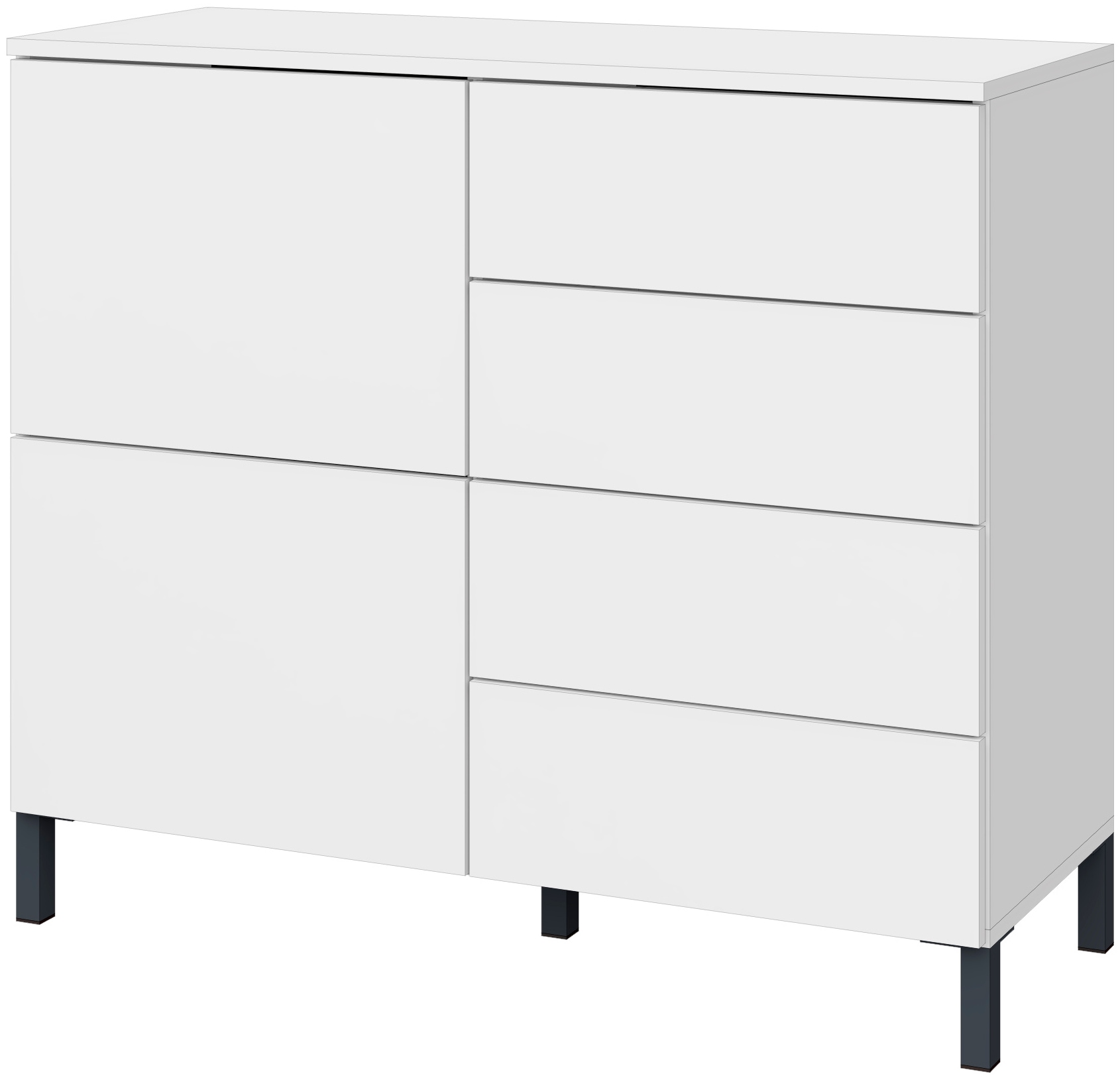 borchardt Möbel Kommode "Haama, modern, grifflos, Metallfüße, praktisch, 2 günstig online kaufen