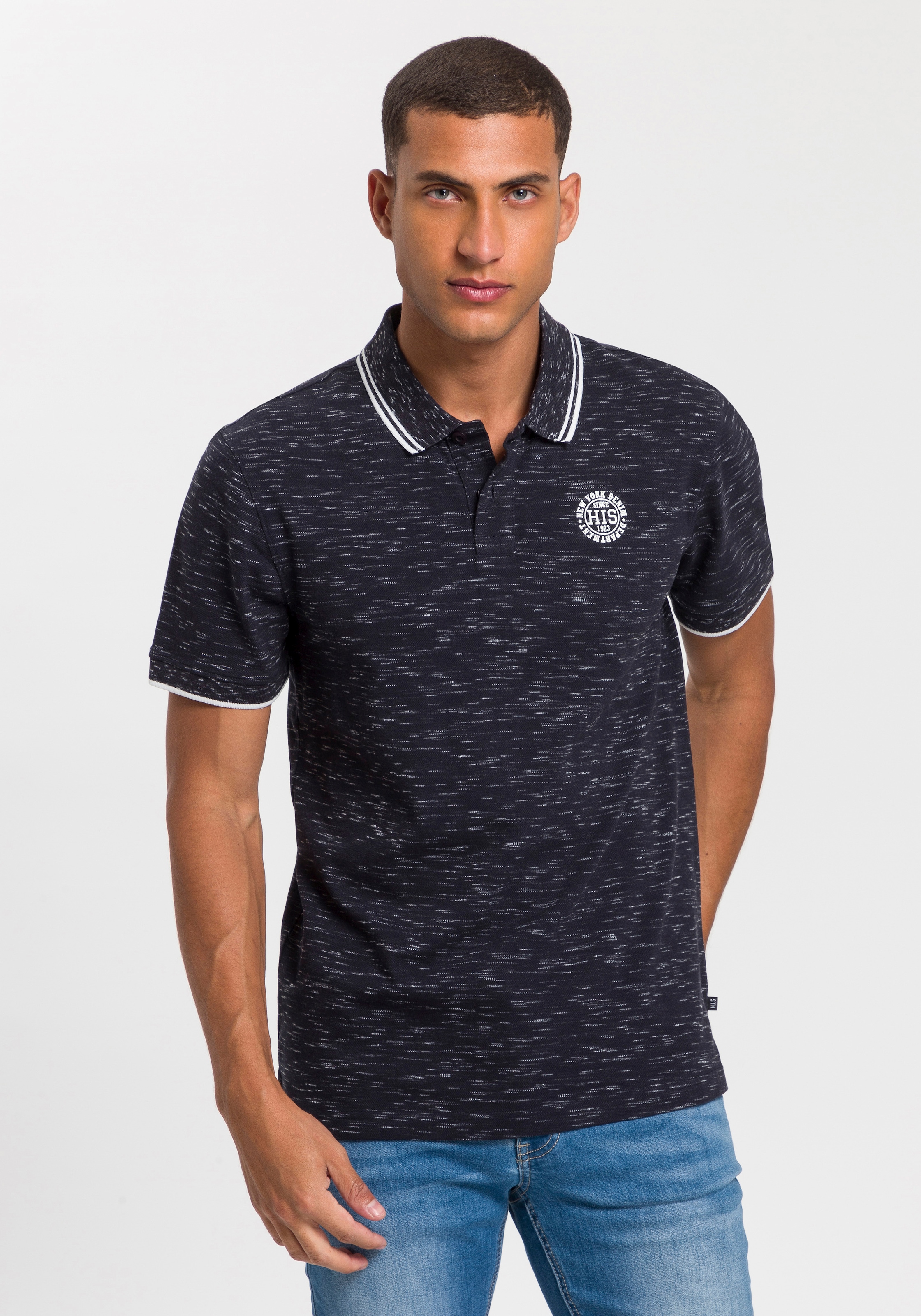 H.I.S Poloshirt, kurzärmelig, schmal geschnitten, mit Polokragen