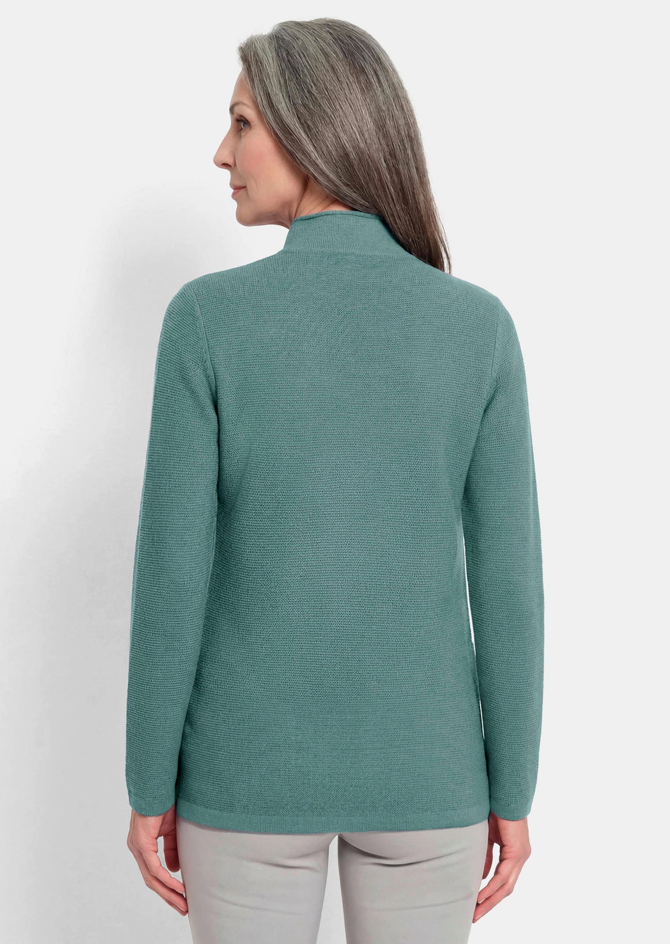 GOLDNER Rundhalspullover »Feinstrickpullover mit Rollkante« Rollbündchen am Ausschnitt